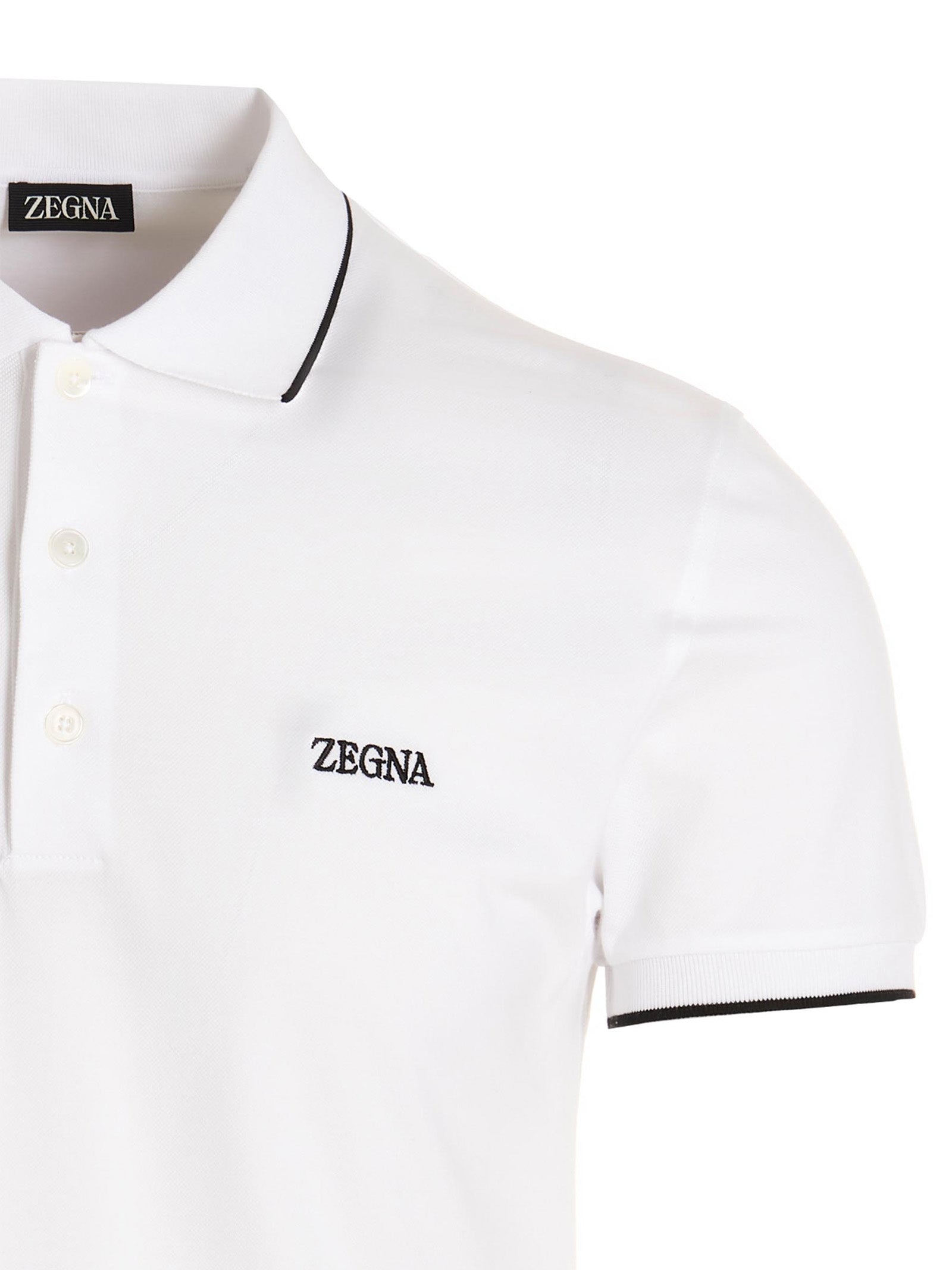 Zegna Embroidered Logo Polo Shirt