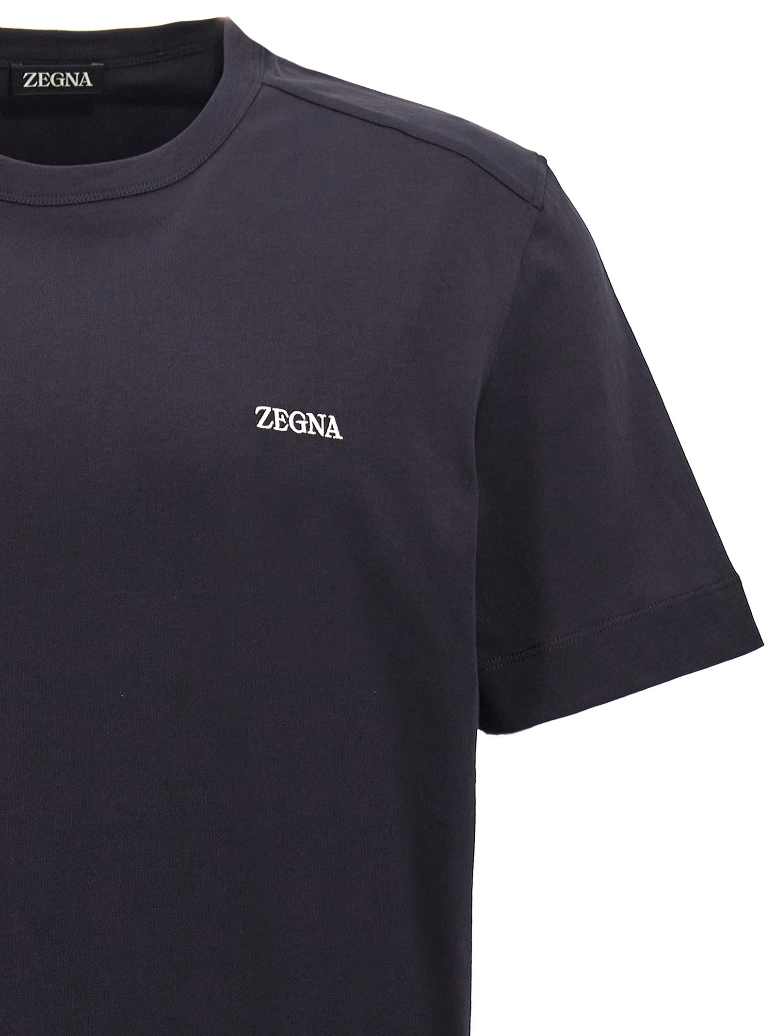 Zegna Logo Embroidery T-Shirt