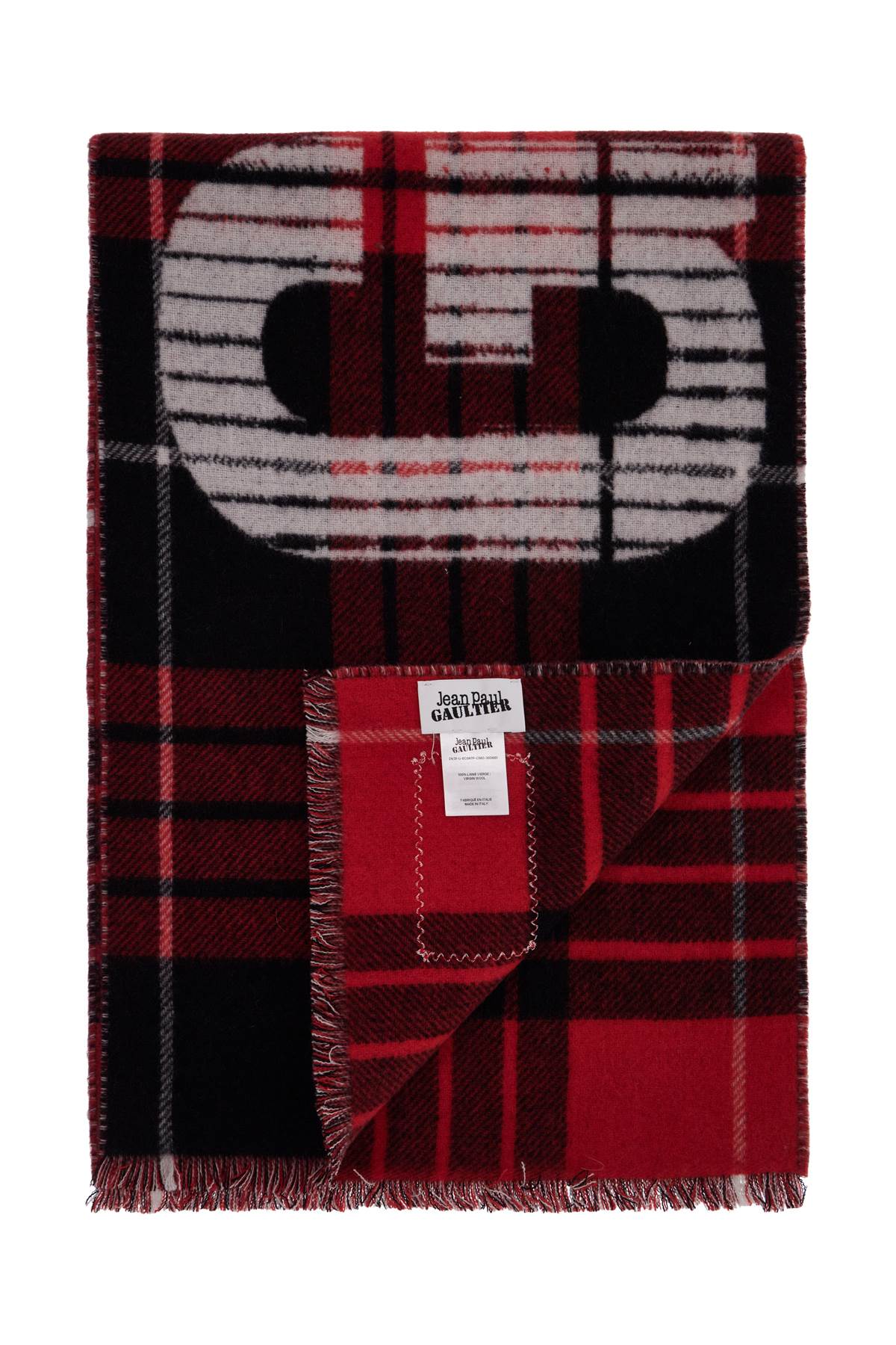 Jean Paul Gaultier Wool Tartan Scarf For