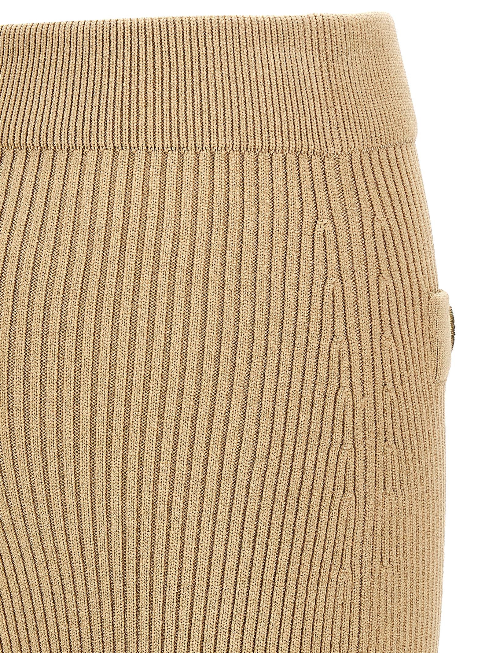 Balmain Ribbed Midi Skirt