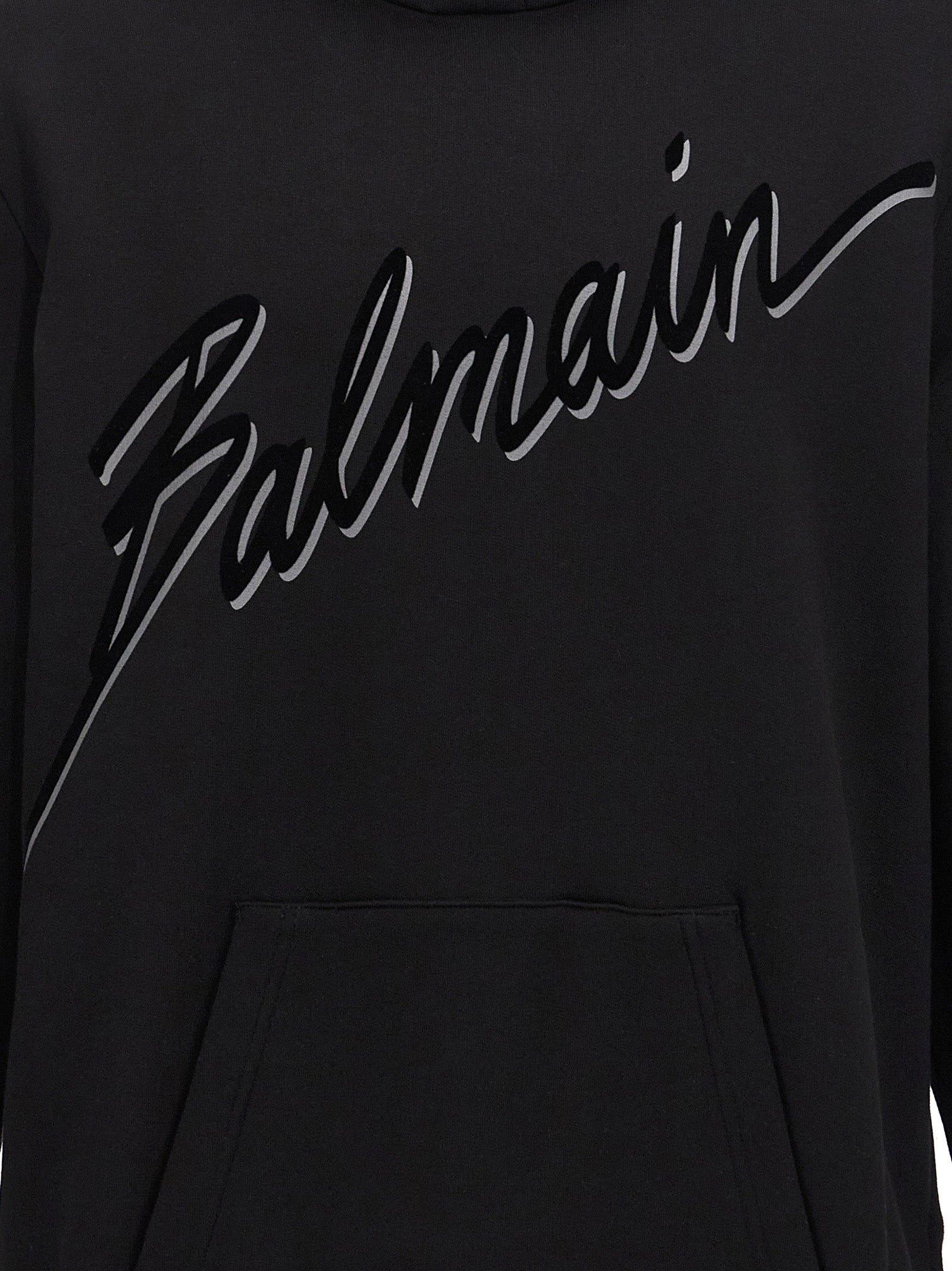 Balmain Velvet Logo Hoodie