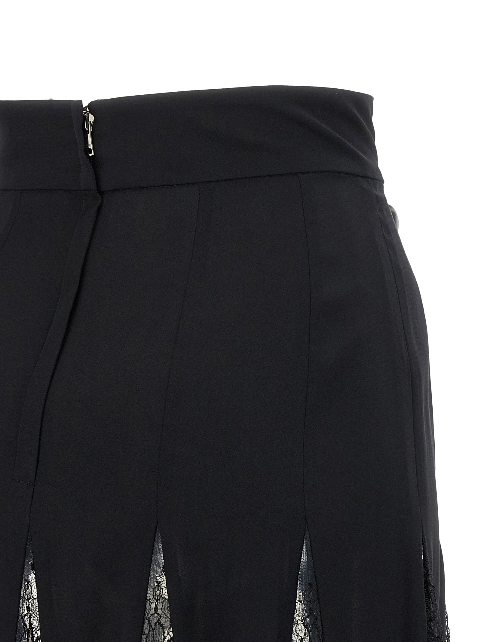 Dolce & Gabbana Charmeuse Skirt With Lace