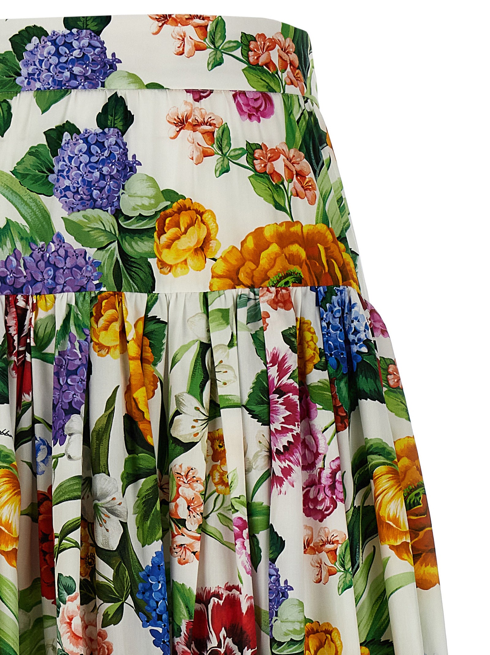 Dolce & Gabbana Floral Flounces Skirt