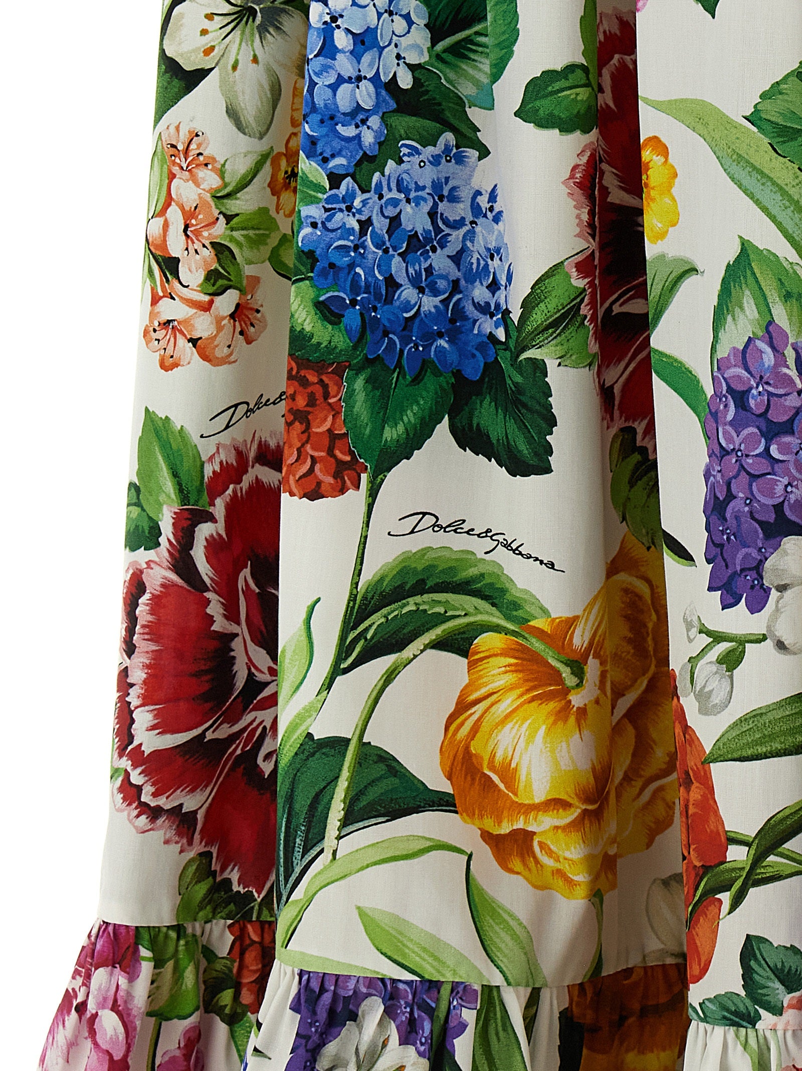 Dolce & Gabbana Floral Flounces Skirt