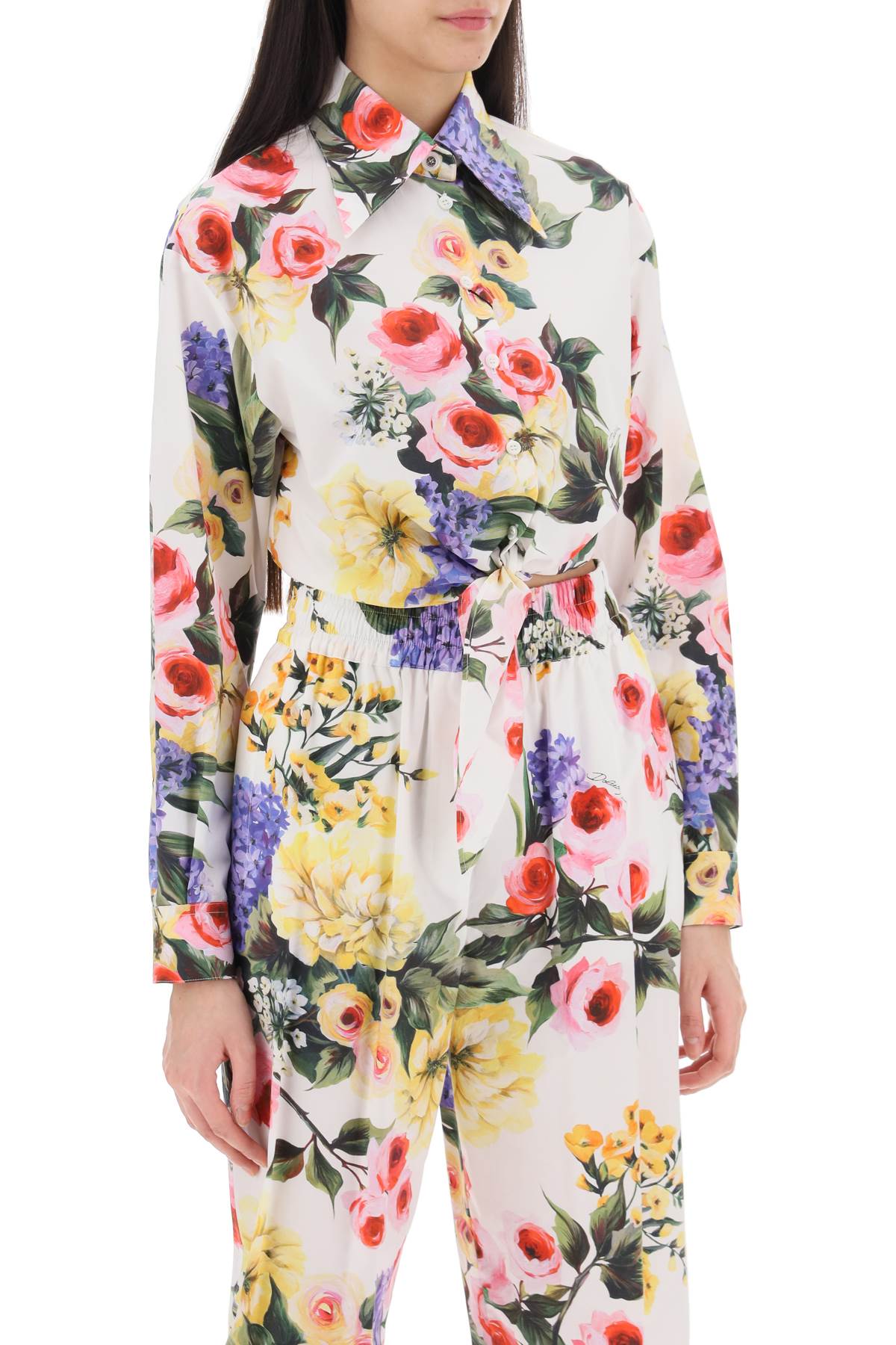 Dolce & Gabbana Rose Garden Cropped Shirt