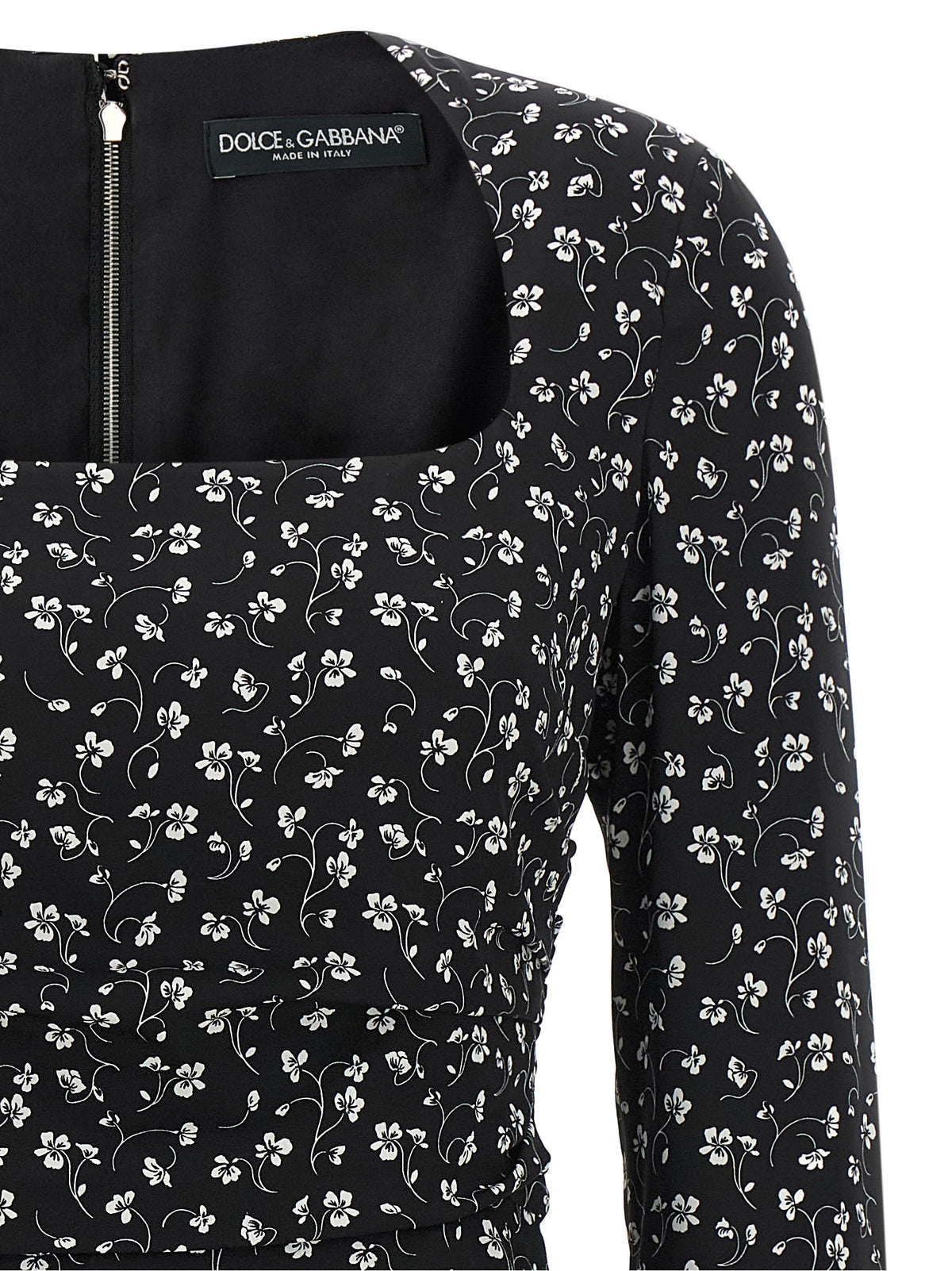 Dolce & Gabbana Black Flower Dress