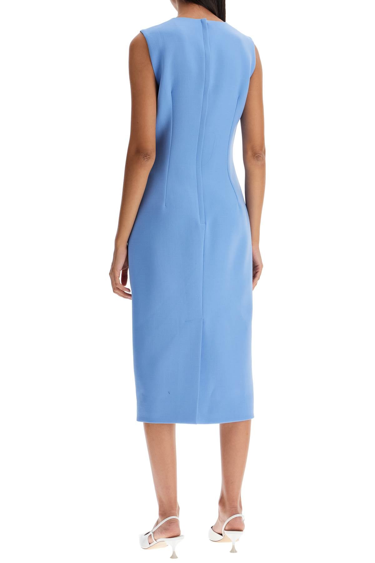 Dolce & Gabbana Wool Crepe Sheath Midi Dress With Tube