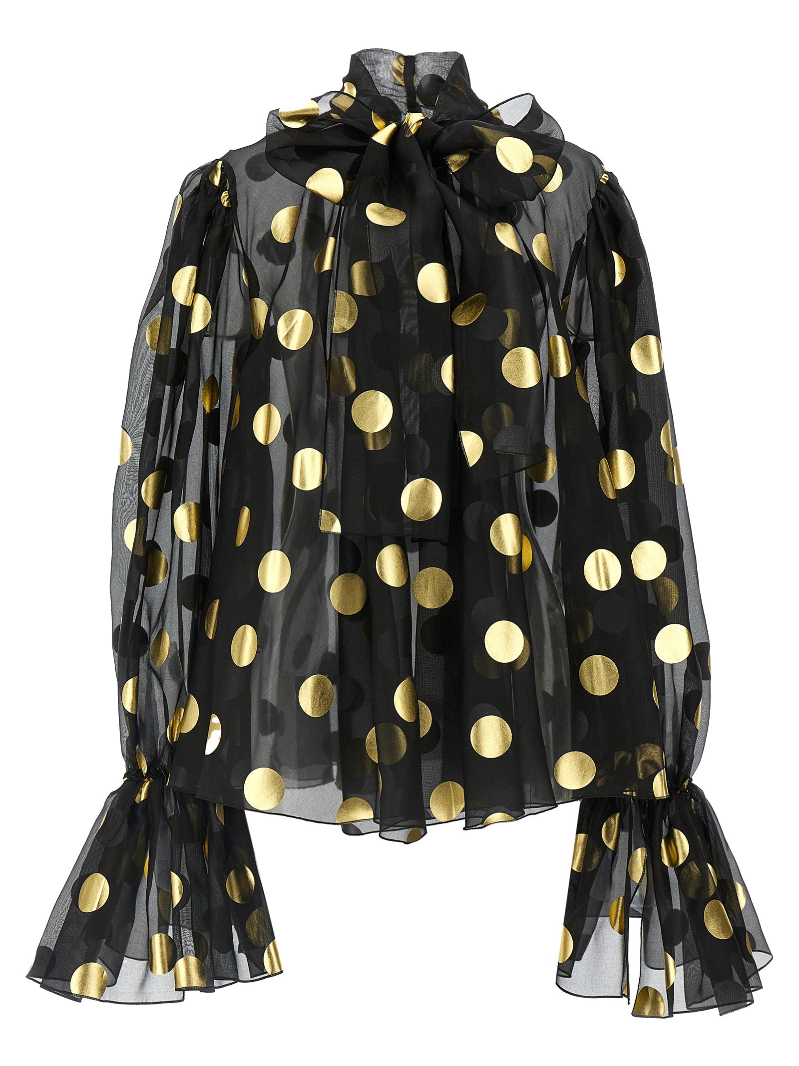 Dolce & Gabbana Polka Dot Lamé Blouse