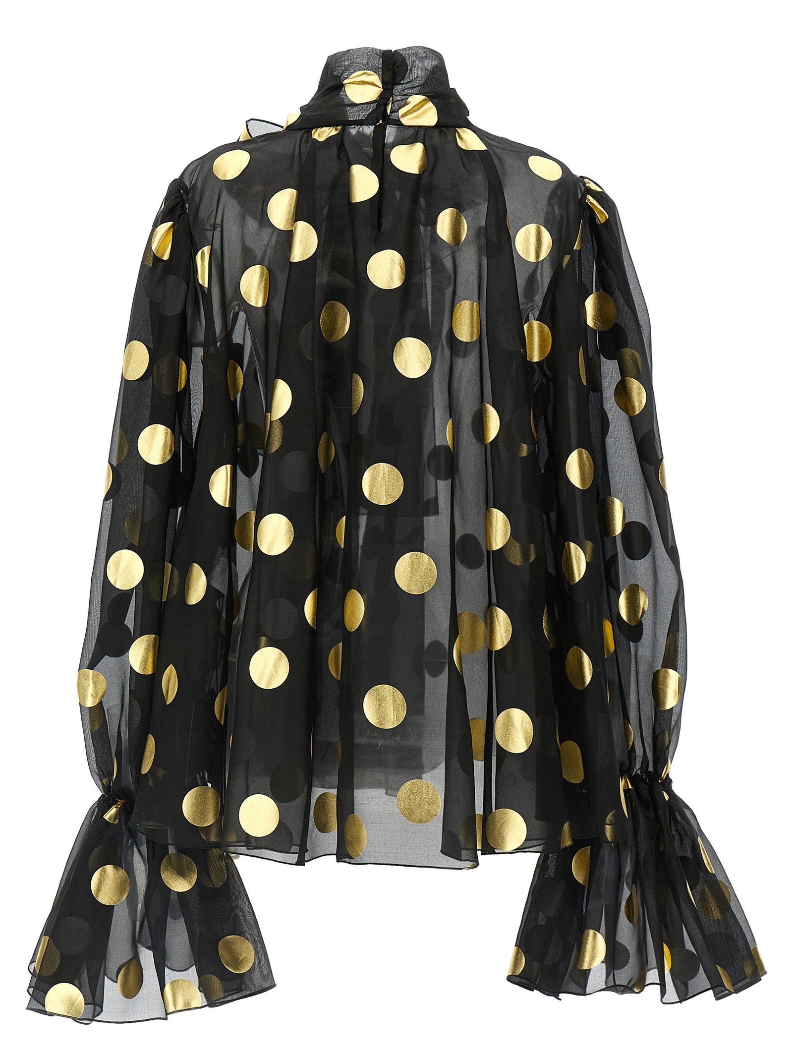 Dolce & Gabbana Polka Dot Lamé Blouse