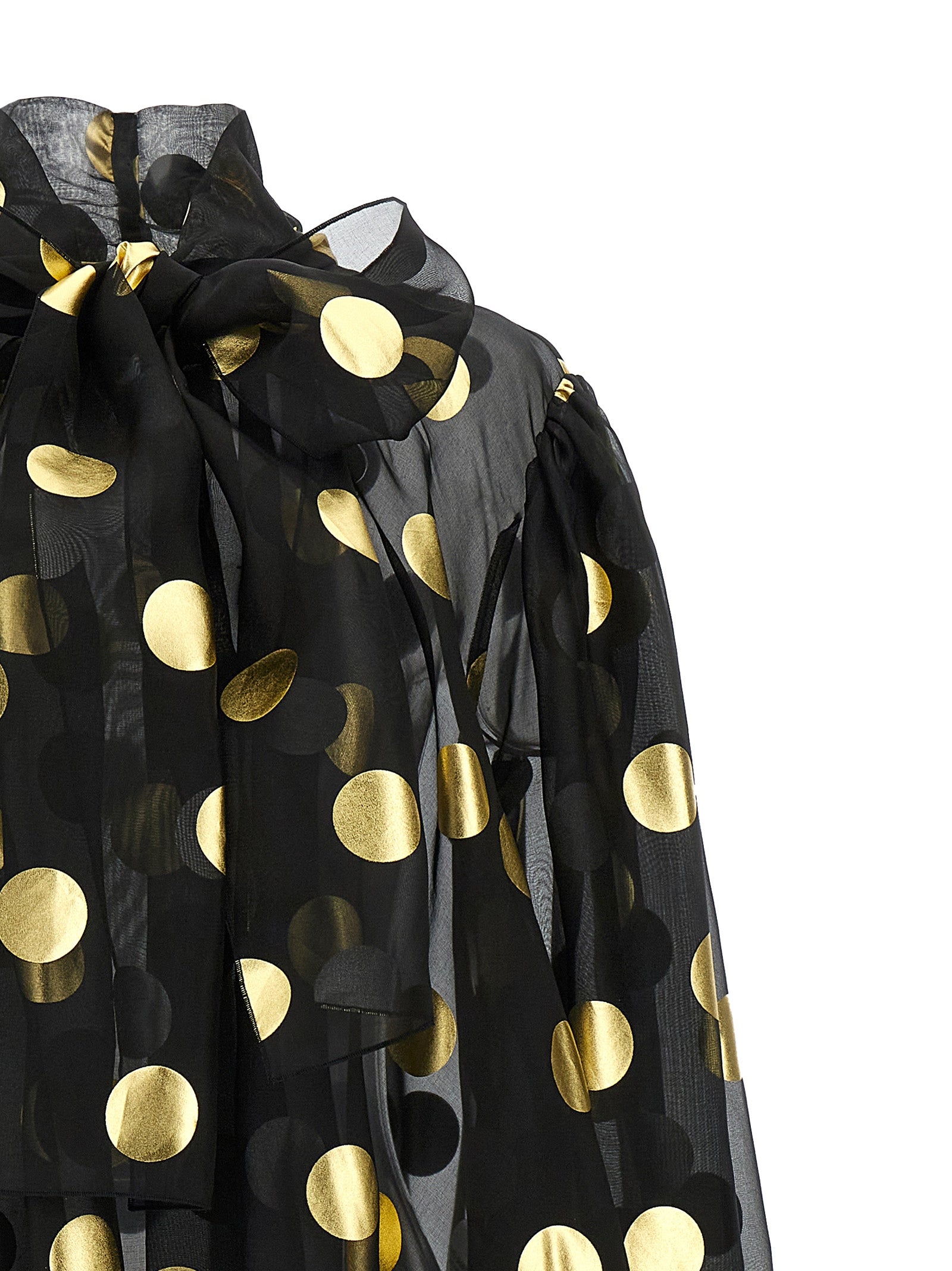 Dolce & Gabbana Polka Dot Lamé Blouse