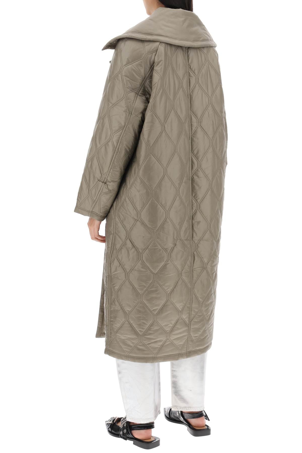 Ganni Quilted Oversized Coat