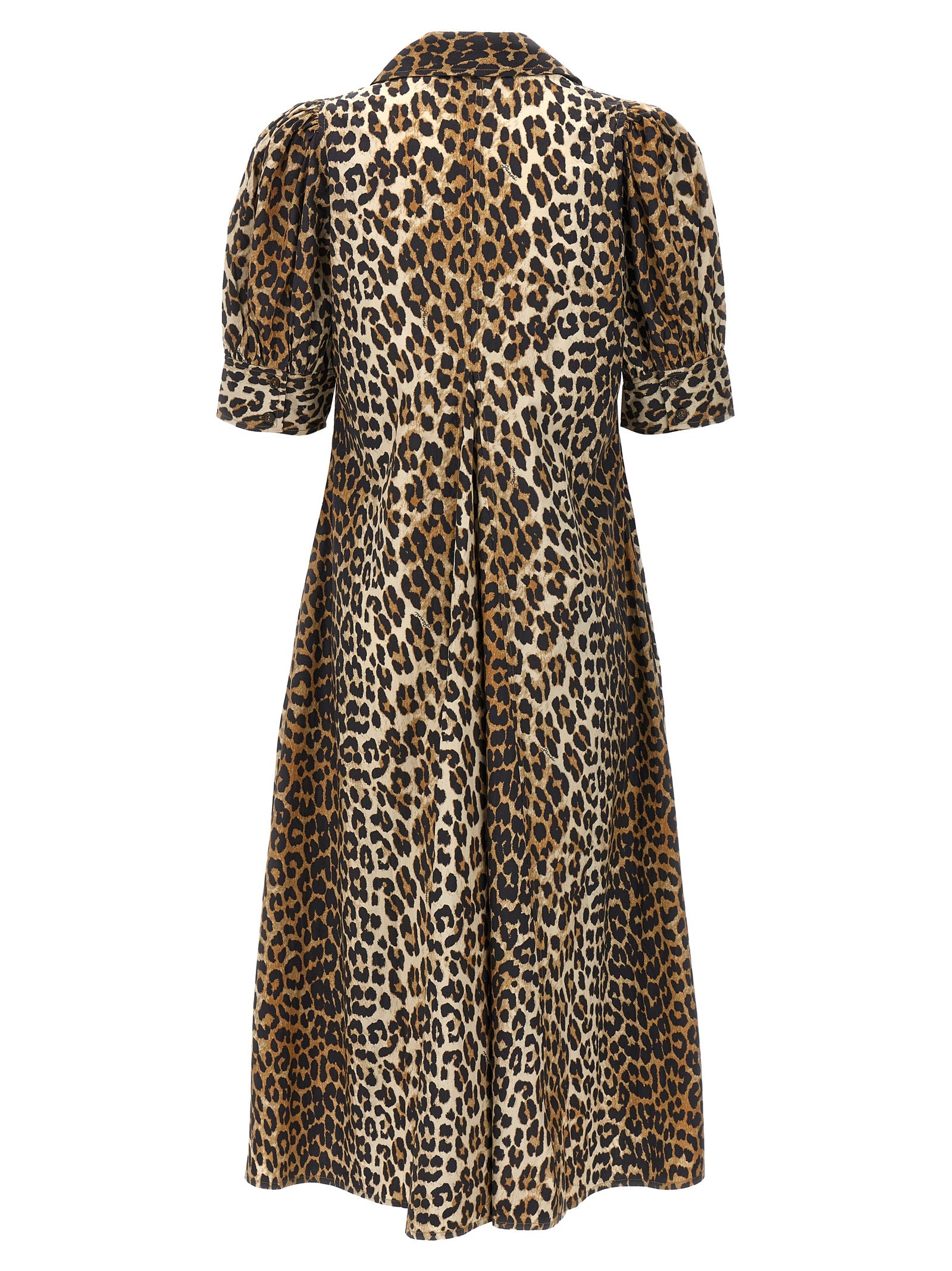 Ganni Animal Print Midi Dress