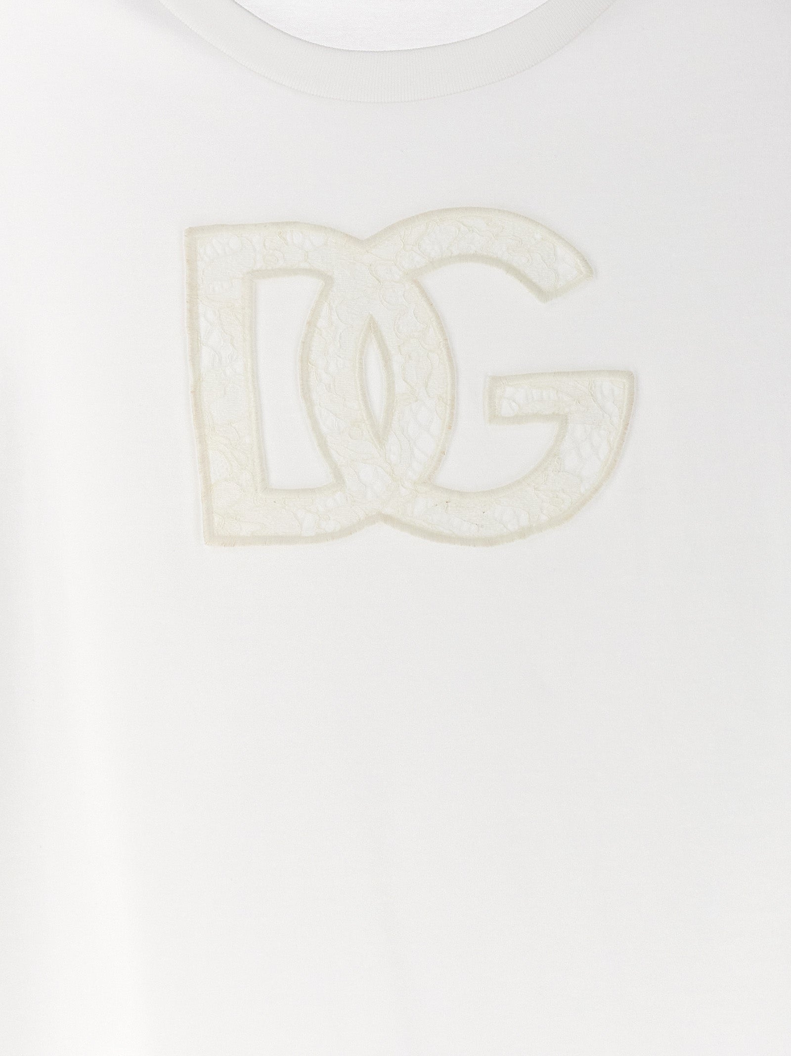 Dolce & Gabbana Lace Logo T-Shirt