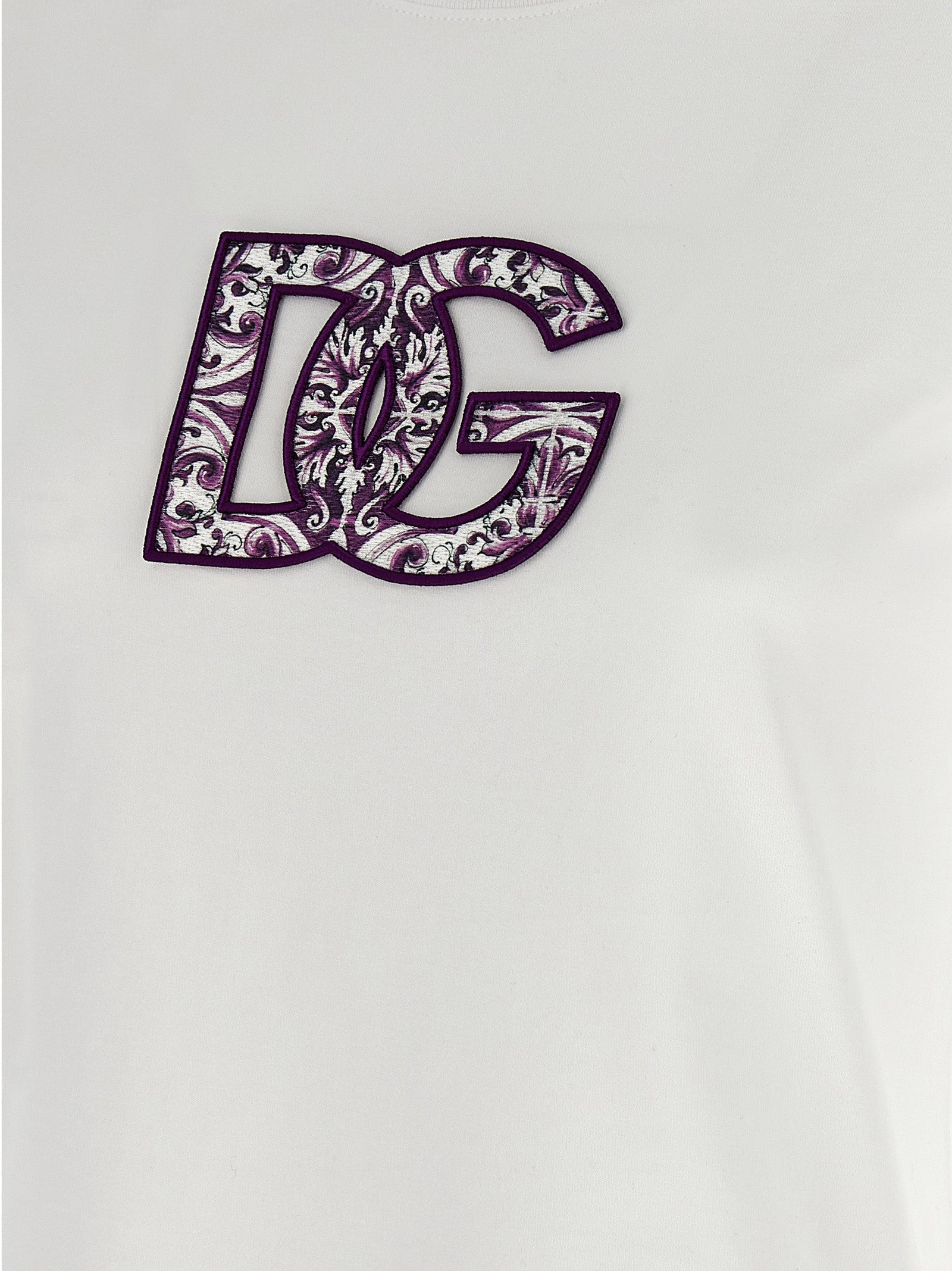 Dolce & Gabbana 'Maiolica' Logo Patch T-Shirt
