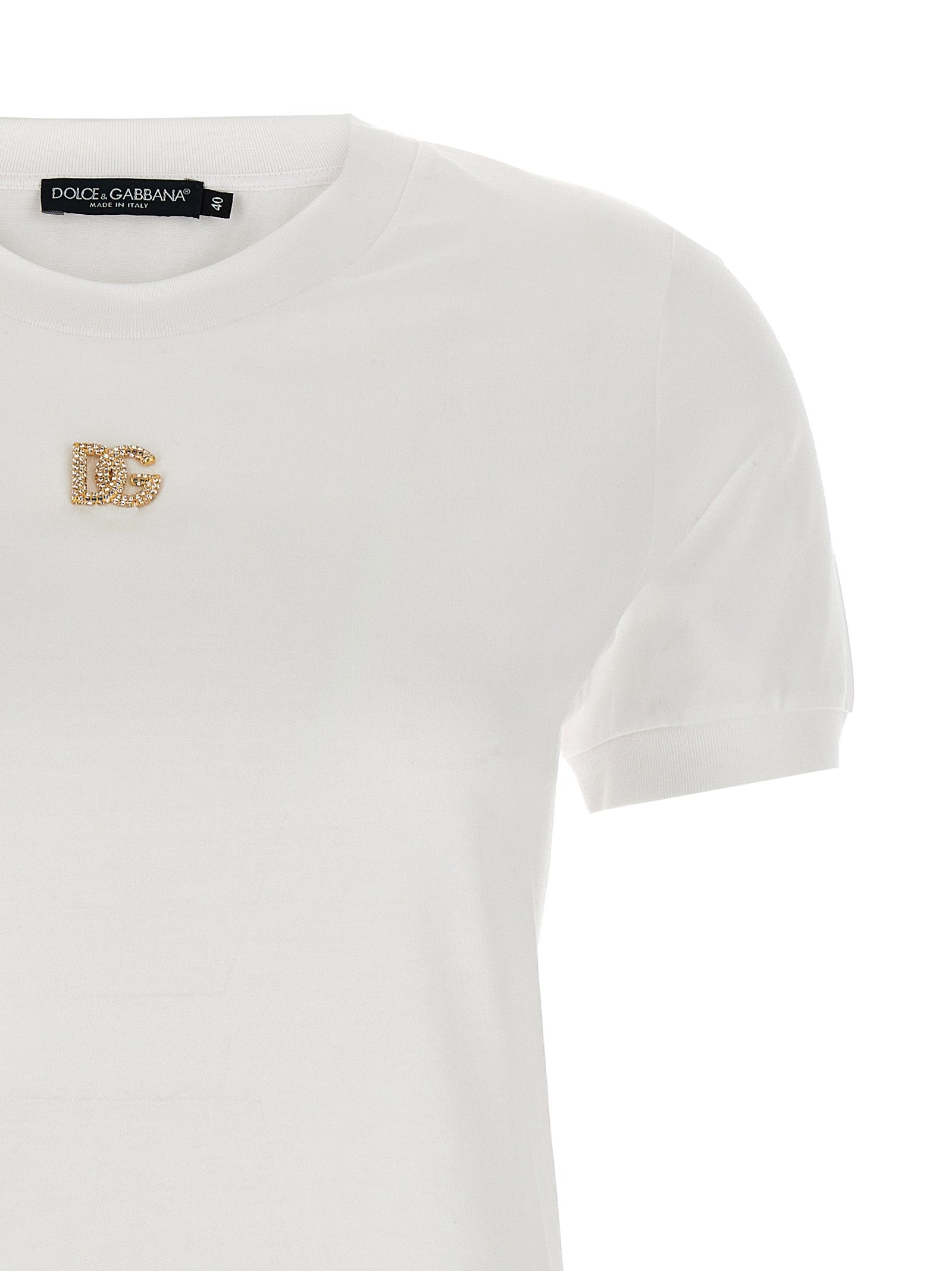 Dolce & Gabbana Rhinestone Logo T-Shirt