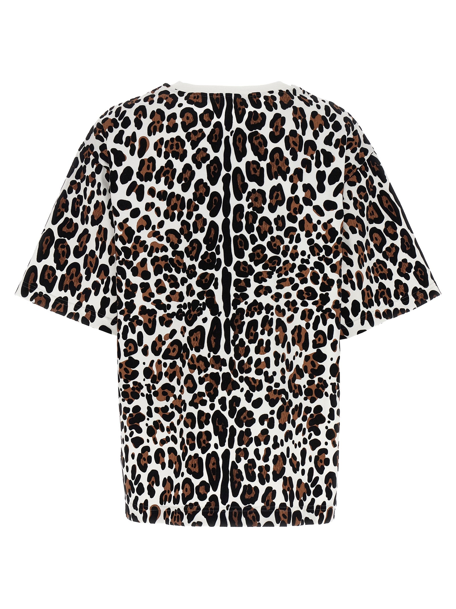 Dolce & Gabbana Animal Print Logo Plaque T-Shirt