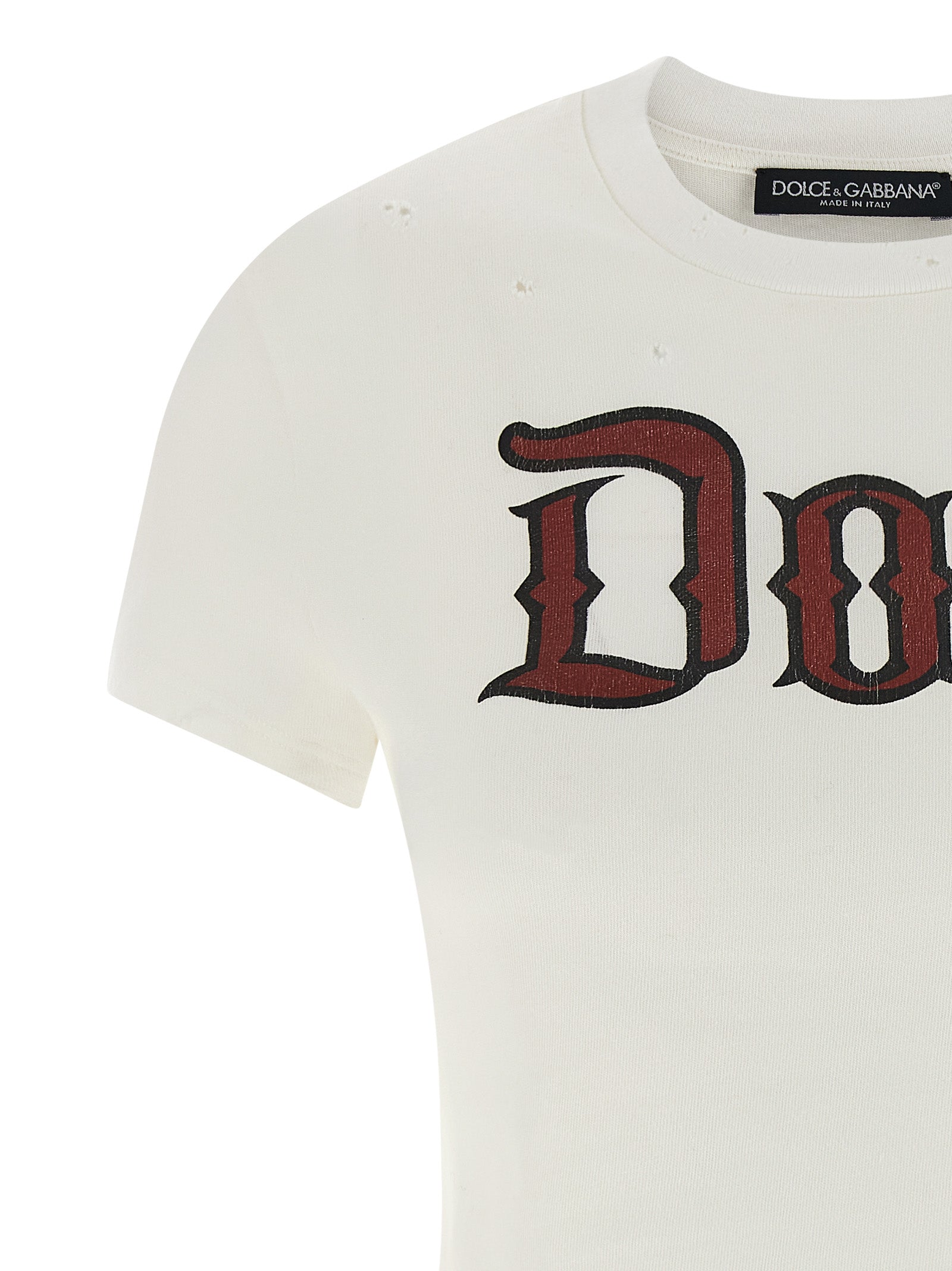 Dolce & Gabbana Used Effect Cotton T-Shirt
