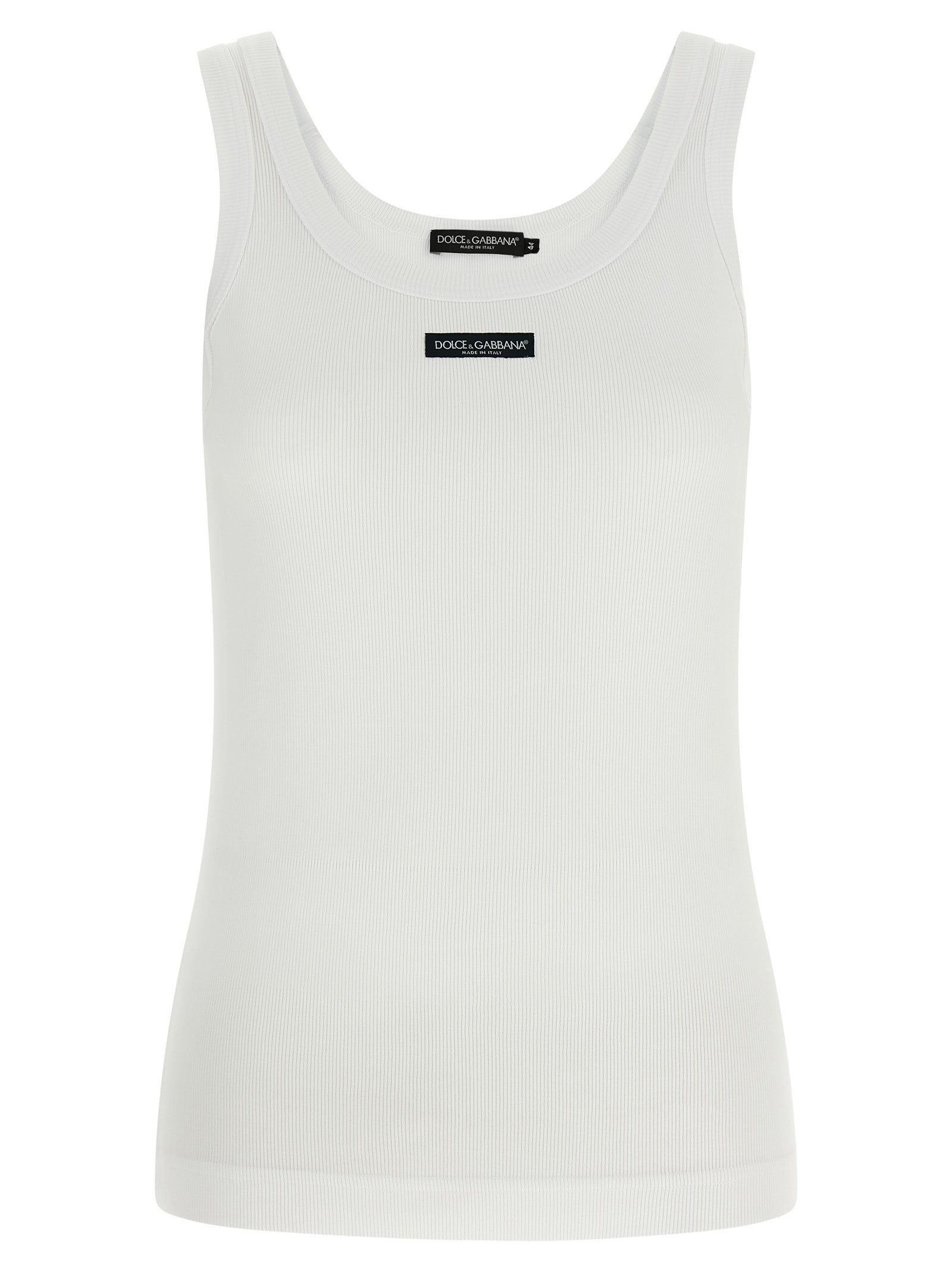 Dolce & Gabbana Logo Patch Tank Top