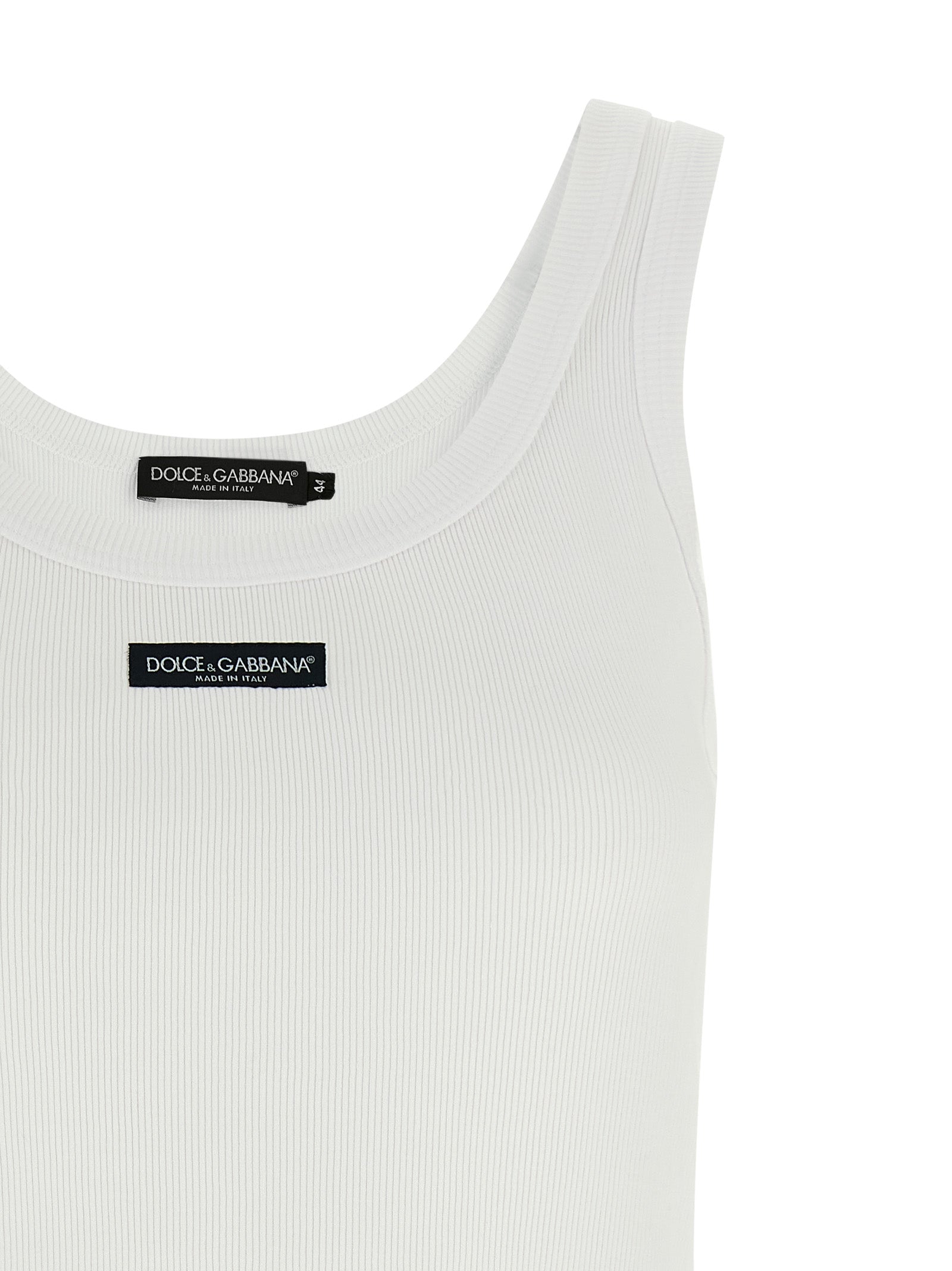 Dolce & Gabbana Logo Patch Tank Top