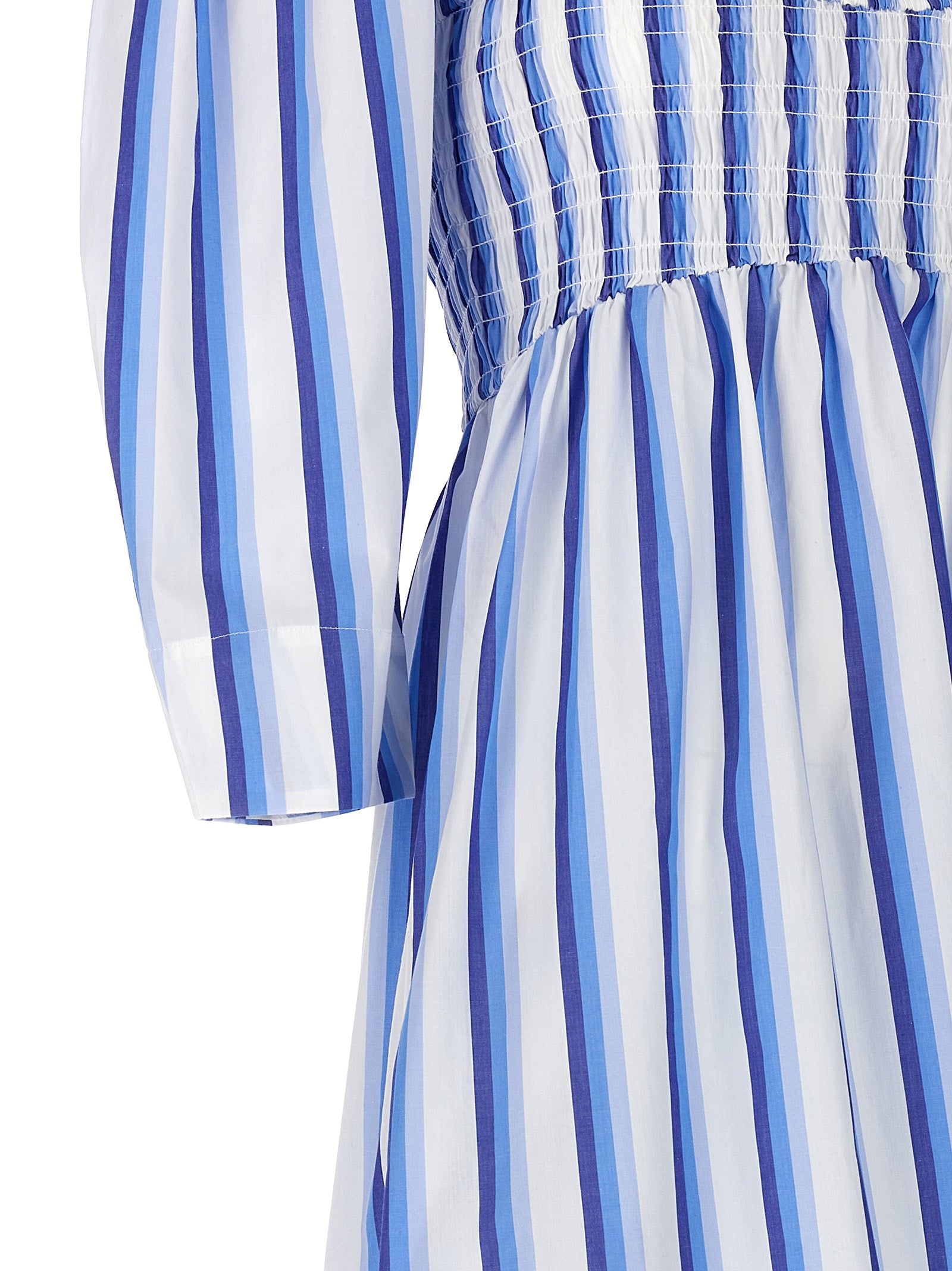 Ganni Stripe Smock Stitch Dress