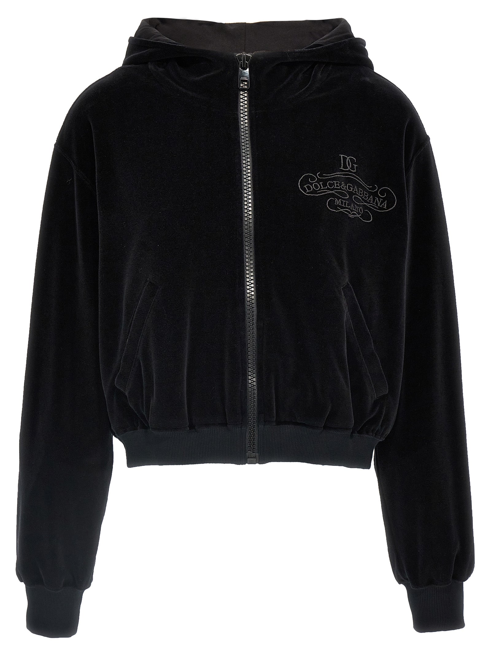 Dolce & Gabbana Logo Embroidery Chenille Hoodie