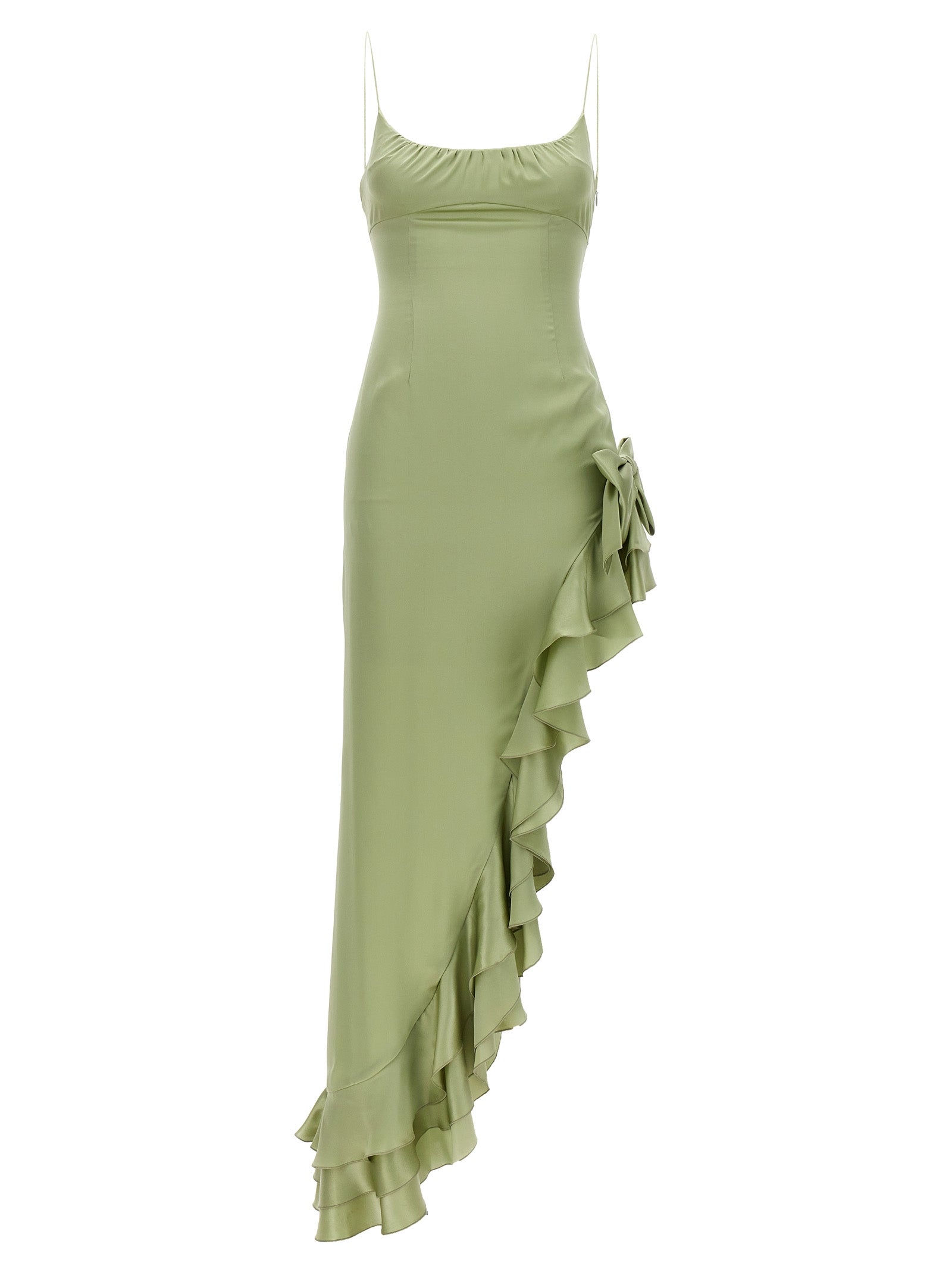 Alessandra Rich Dress Long Ruffles Bow