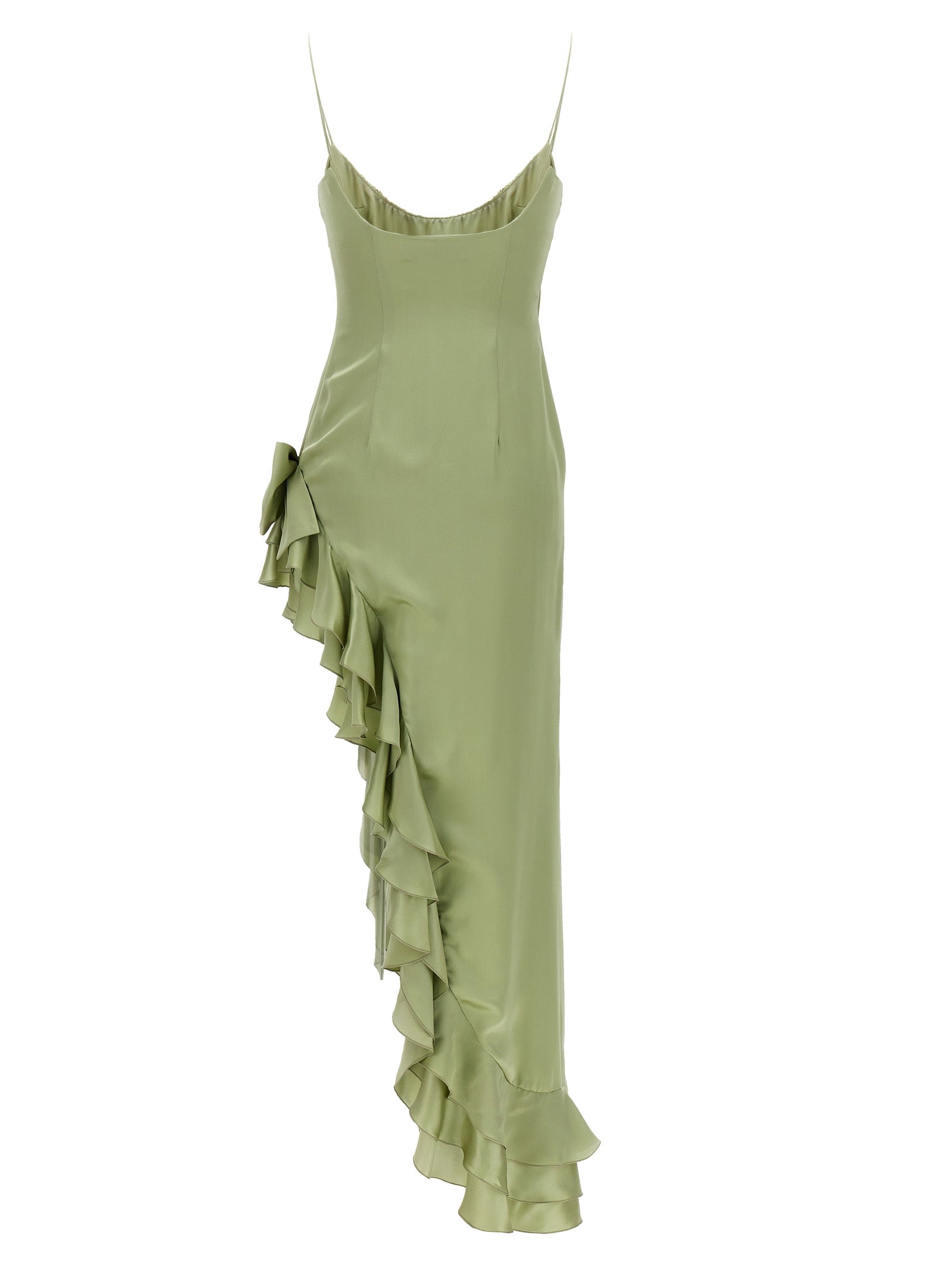 Alessandra Rich Dress Long Ruffles Bow