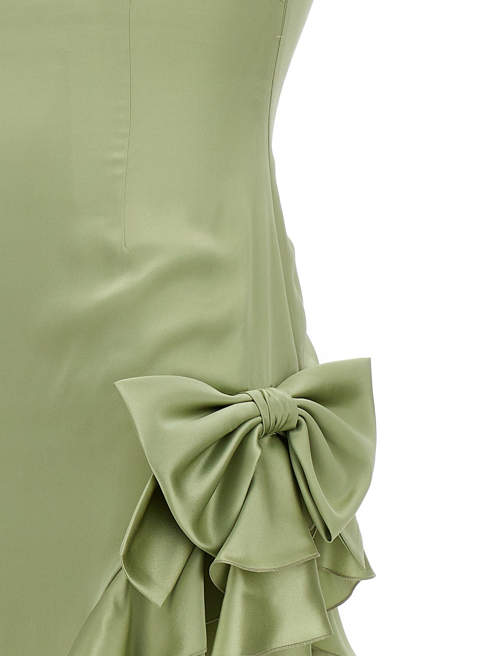 Alessandra Rich Dress Long Ruffles Bow