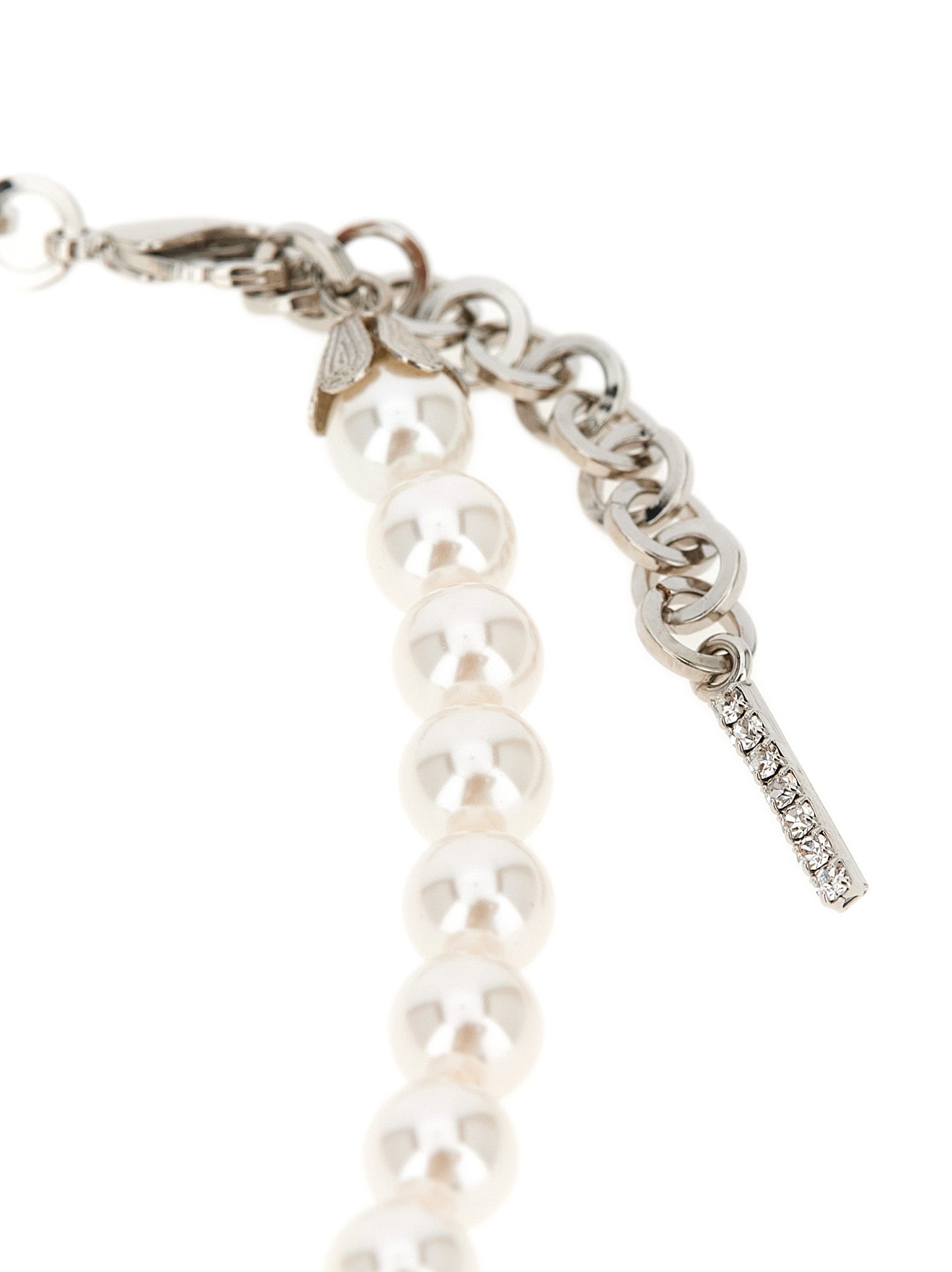 Alessandra Rich Pearl Heart Necklace