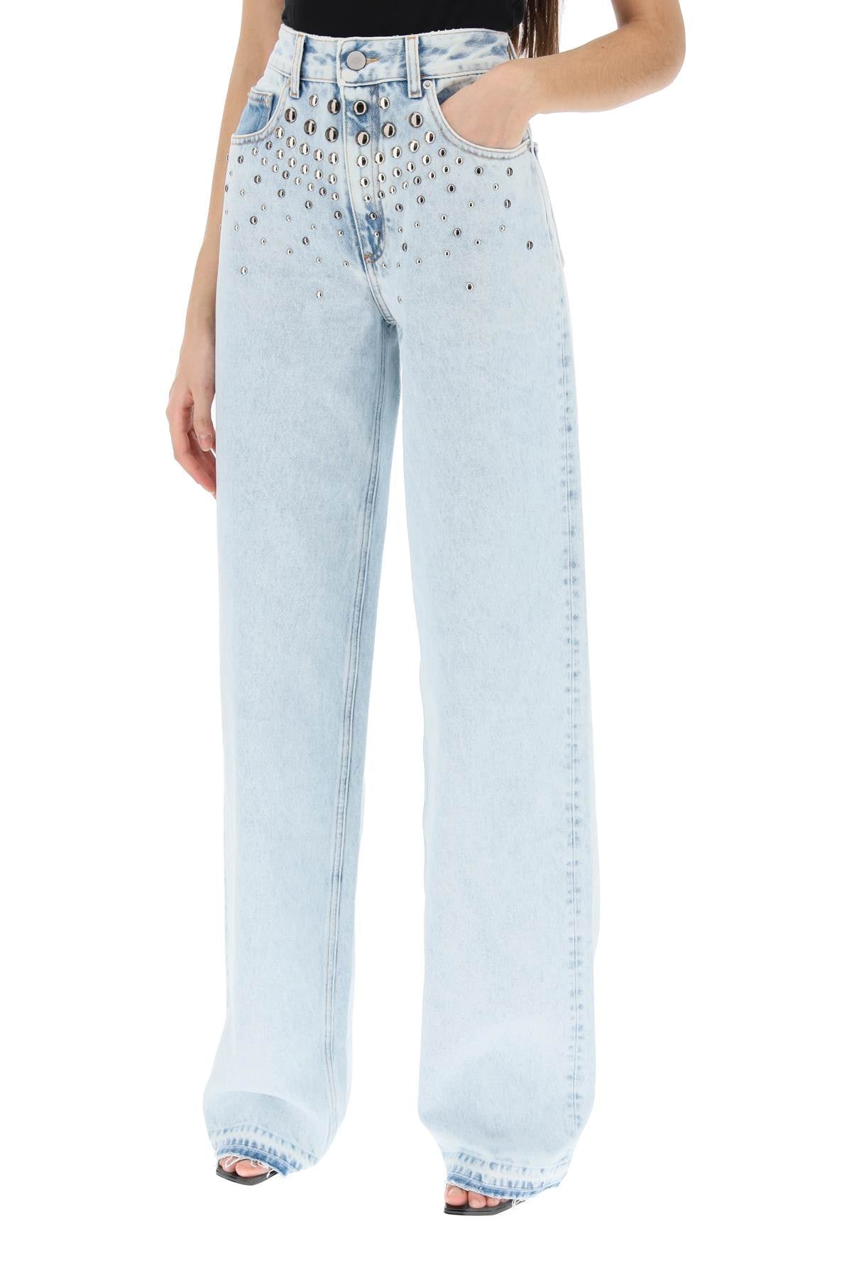 Alessandra Rich Jeans With Studs