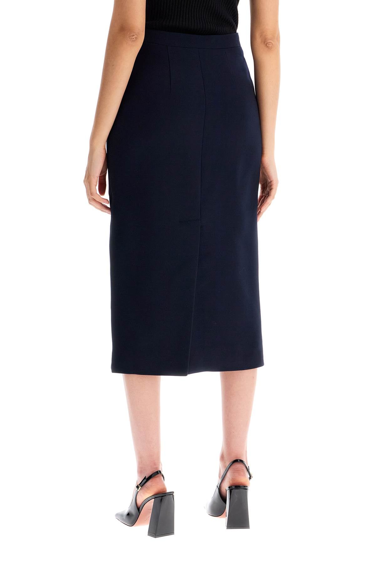 Alessandra Rich Virgin Wool Midi Skirt