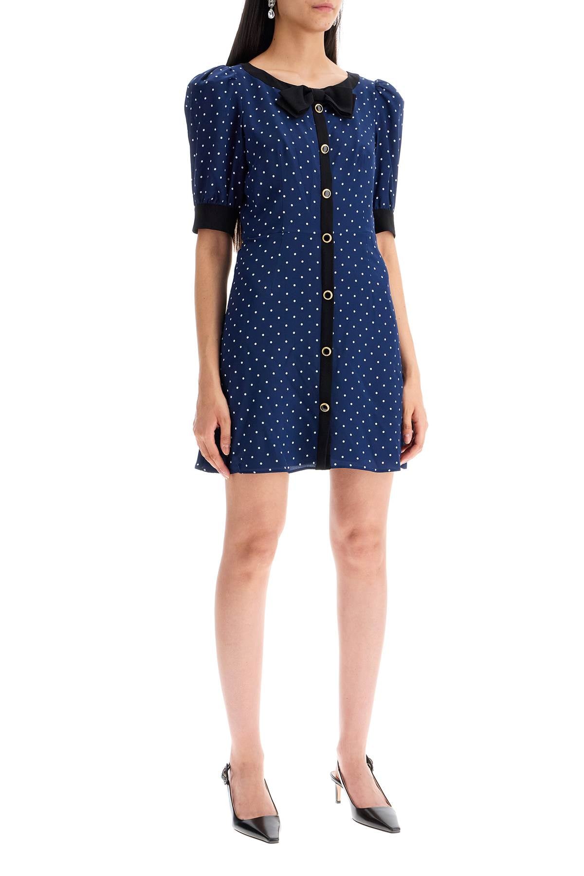 Alessandra Rich 'Silk Polka Dot Mini Dress