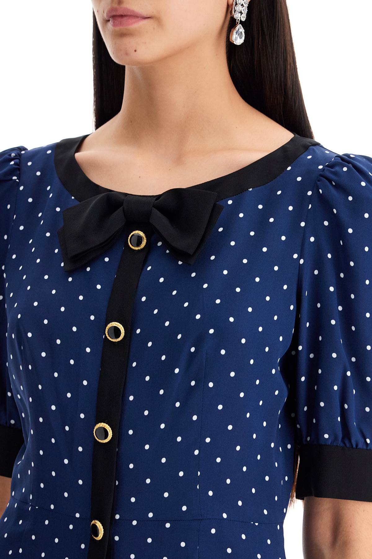 Alessandra Rich 'Silk Polka Dot Mini Dress