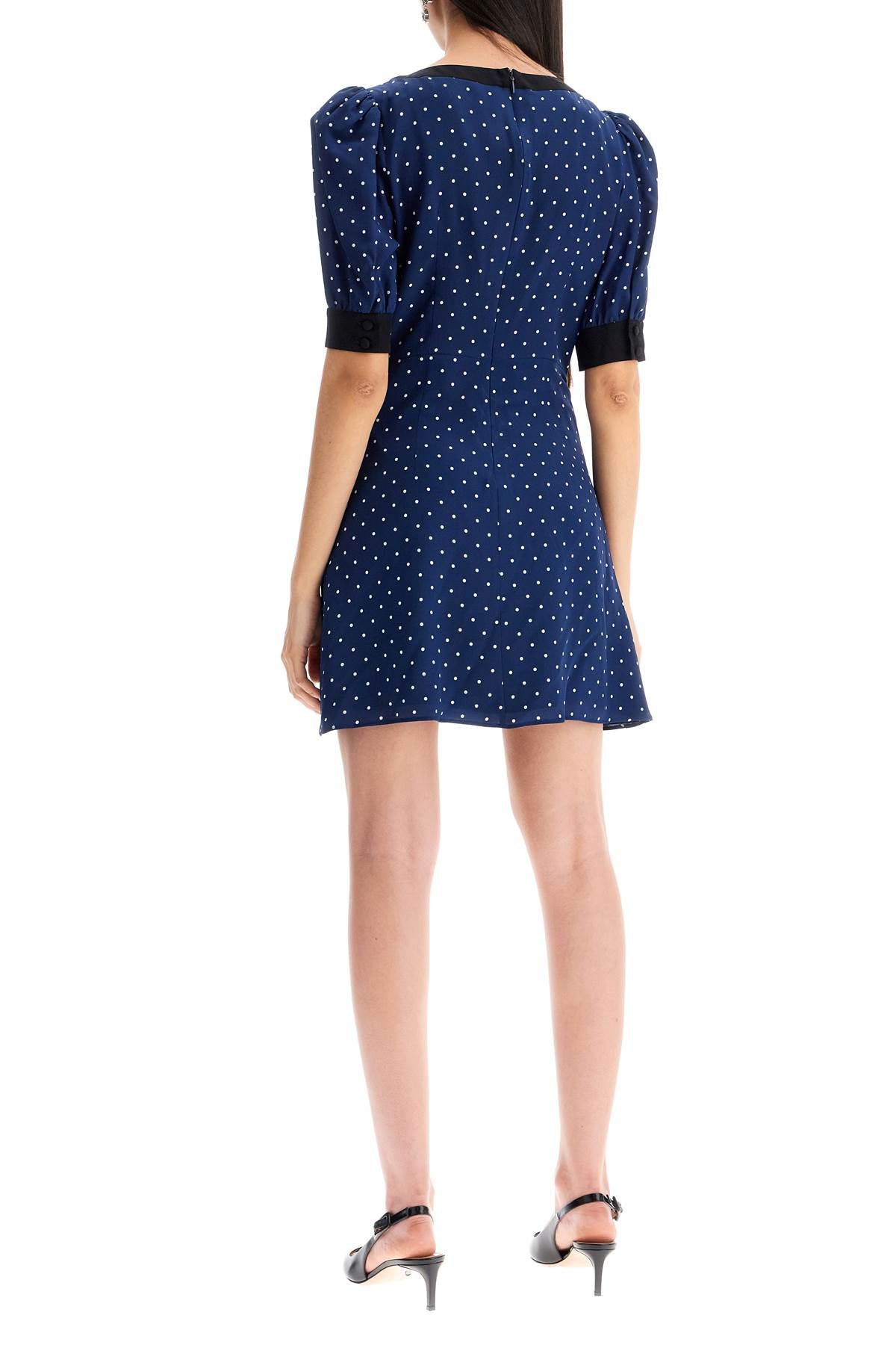 Alessandra Rich 'Silk Polka Dot Mini Dress