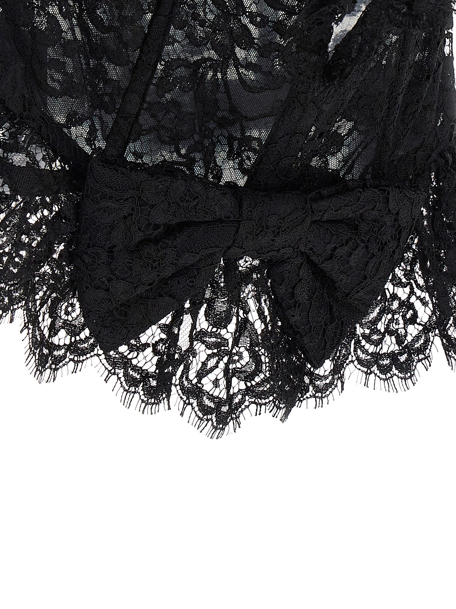 Alessandra Rich Lace Bow Bustier Top