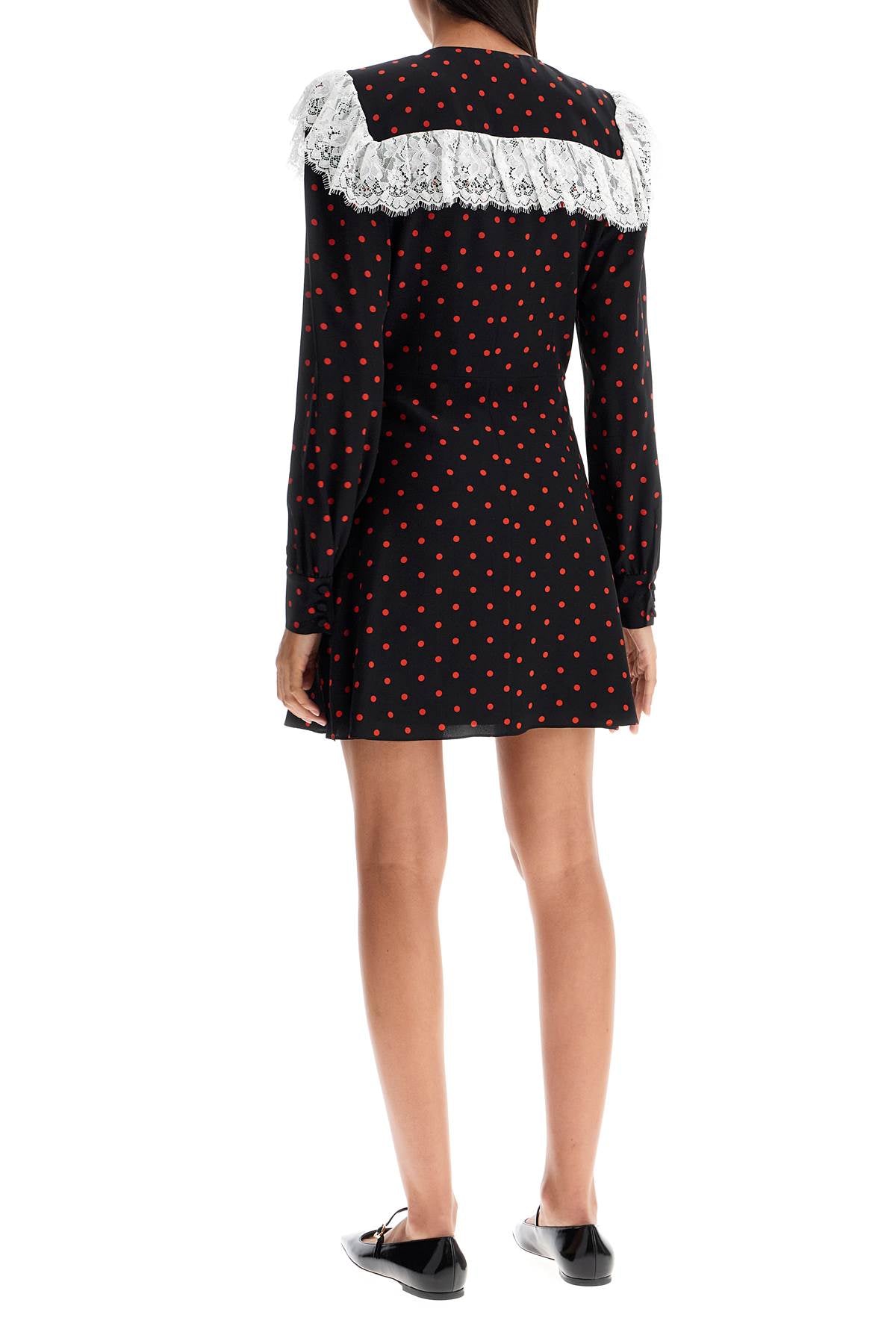 Alessandra Rich 'Silk Polka Dot Mini Dress