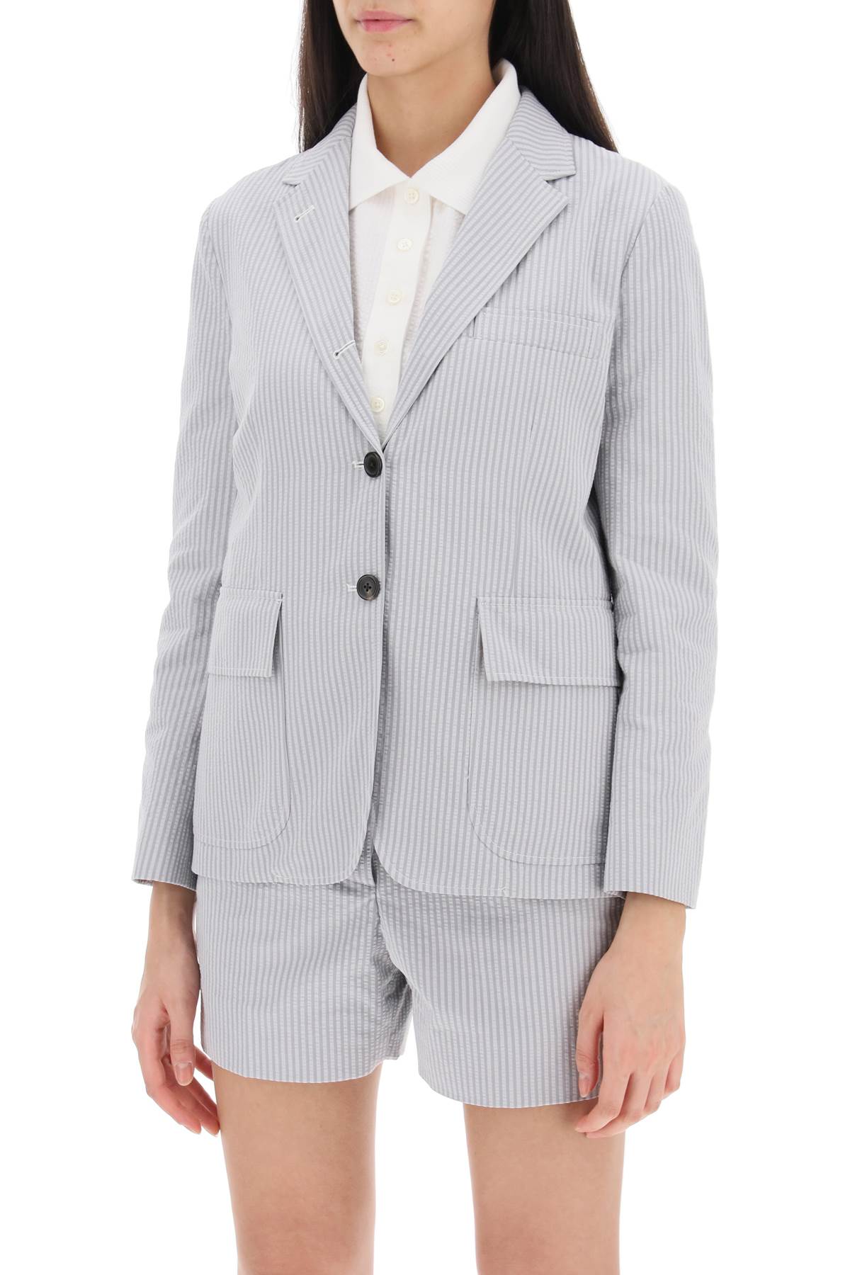 Thom Browne Seersucker Single-Breasted Jacket