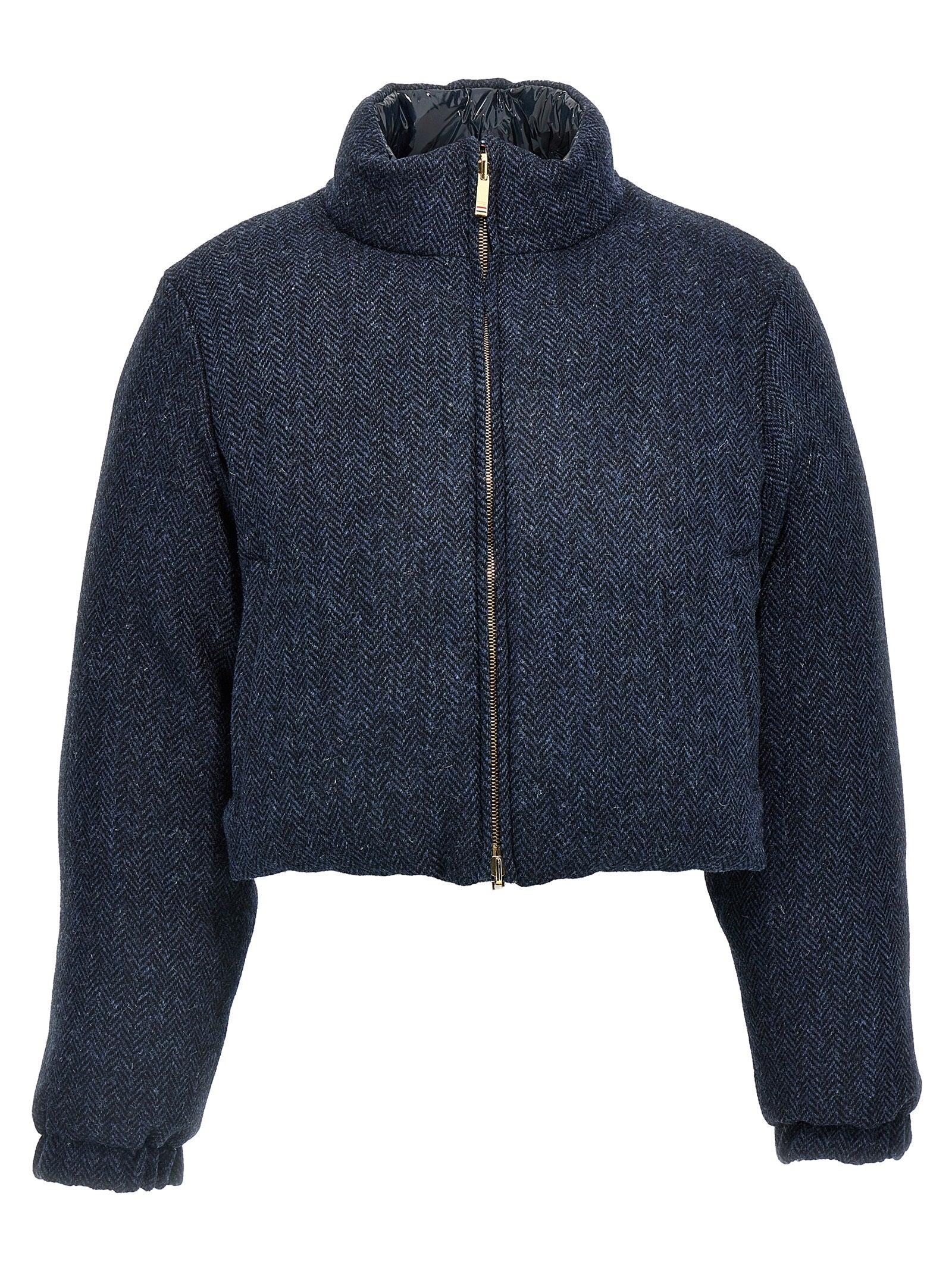 Thom Browne 'Herringbone Harris Tweed' Reversible Down Jacket