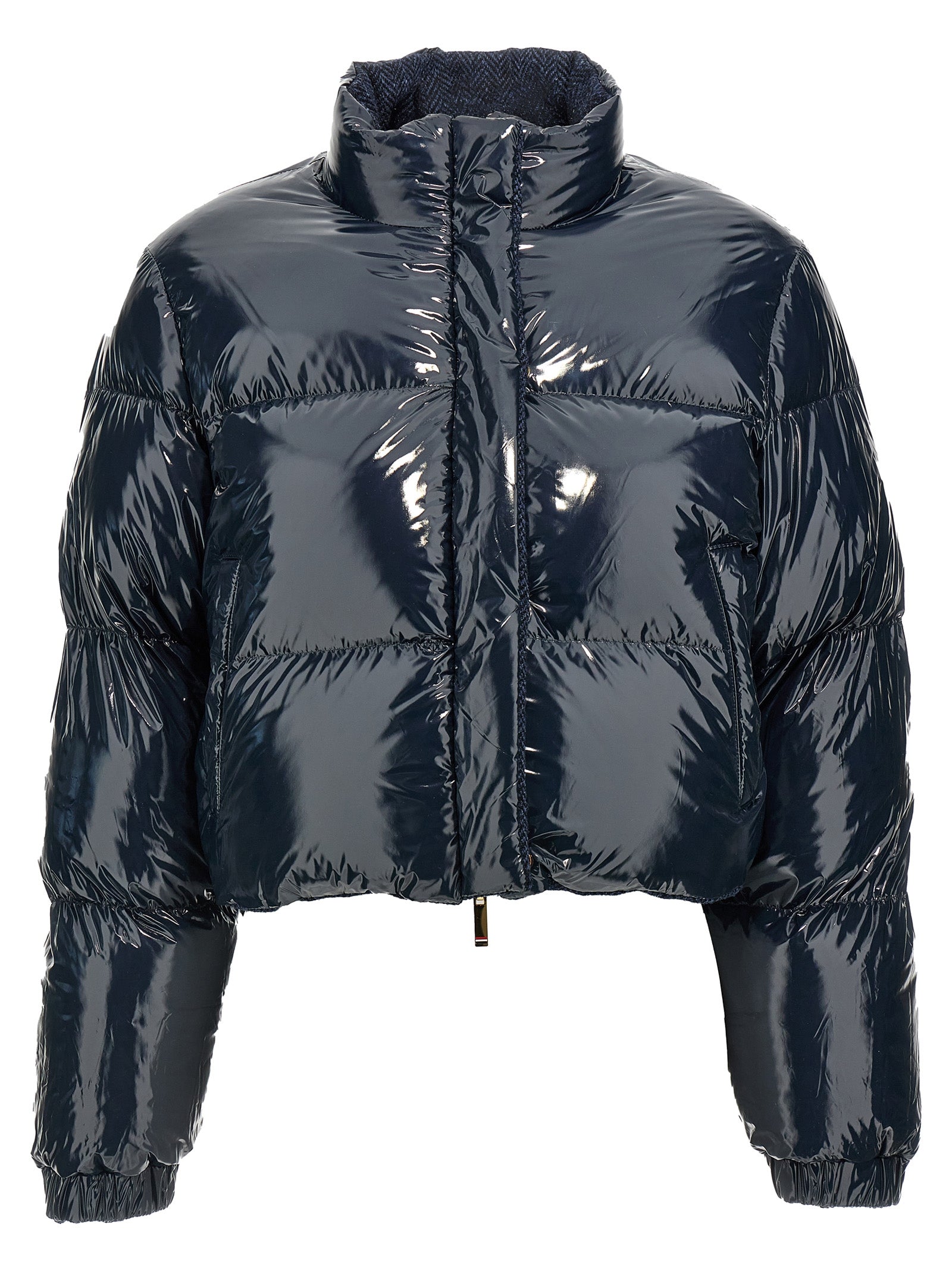 Thom Browne 'Herringbone Harris Tweed' Reversible Down Jacket