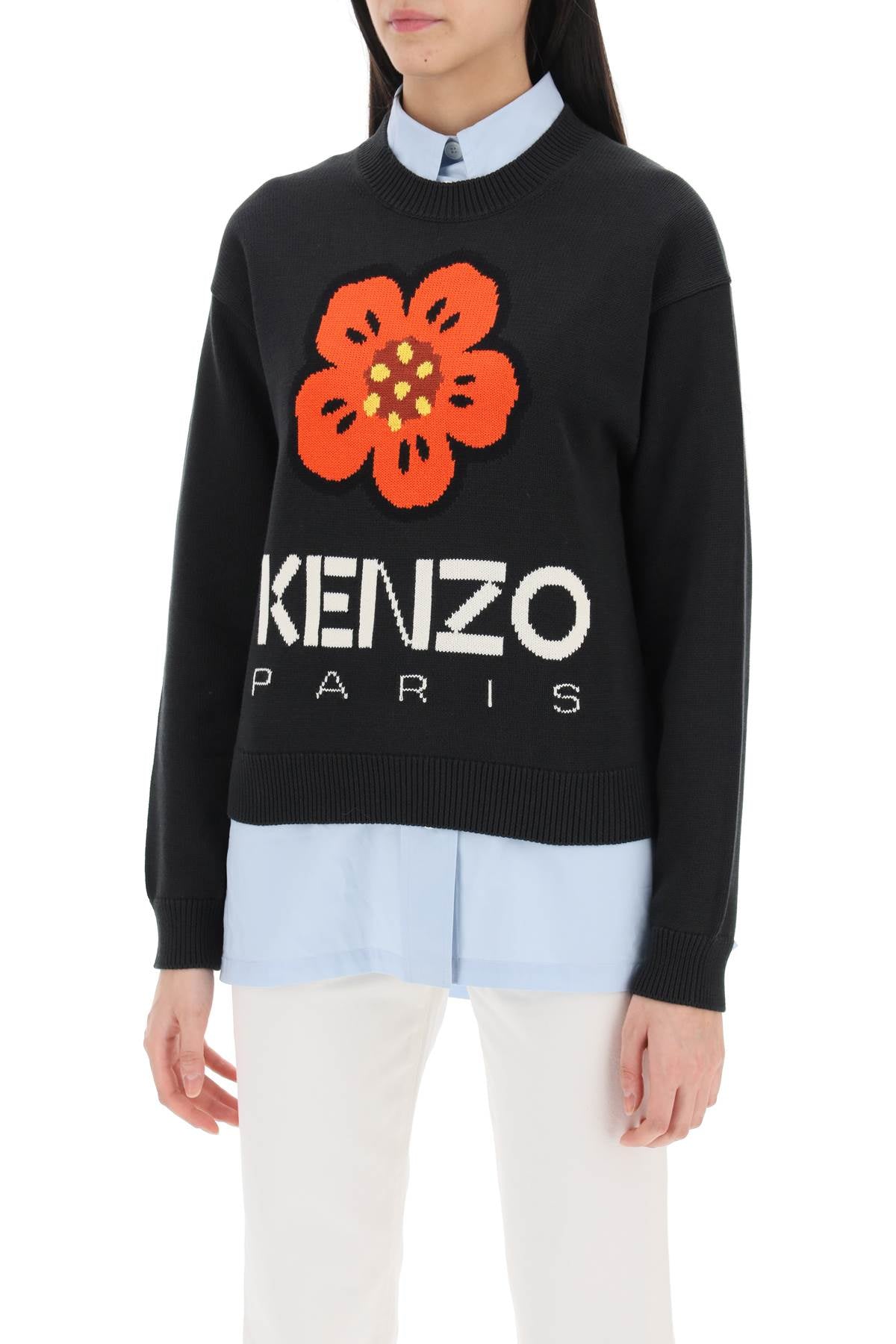 Kenzo Bokè Flower Sweater In Organic Cotton