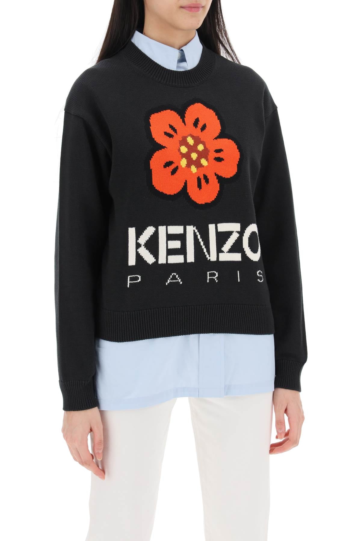 Kenzo Bokè Flower Sweater In Organic Cotton