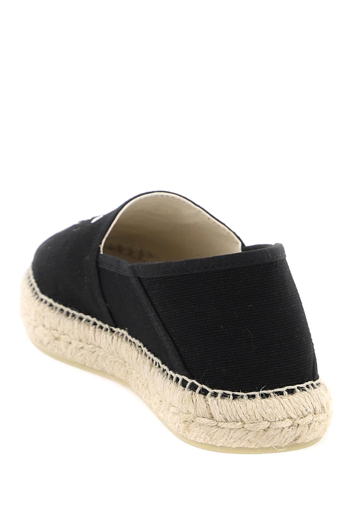 Kenzo Canvas Espadrilles With Logo Embroidery Black