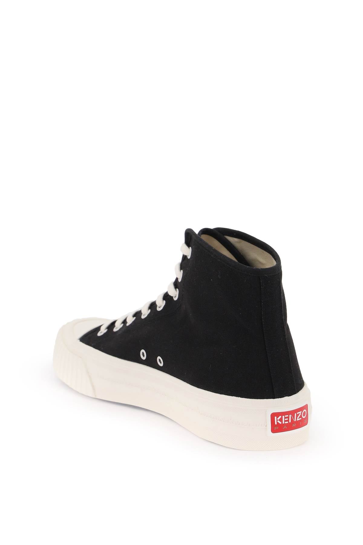 Kenzo Canvas High-Top Sneakers Black