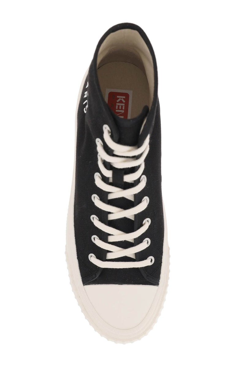 Kenzo Canvas High-Top Sneakers Black