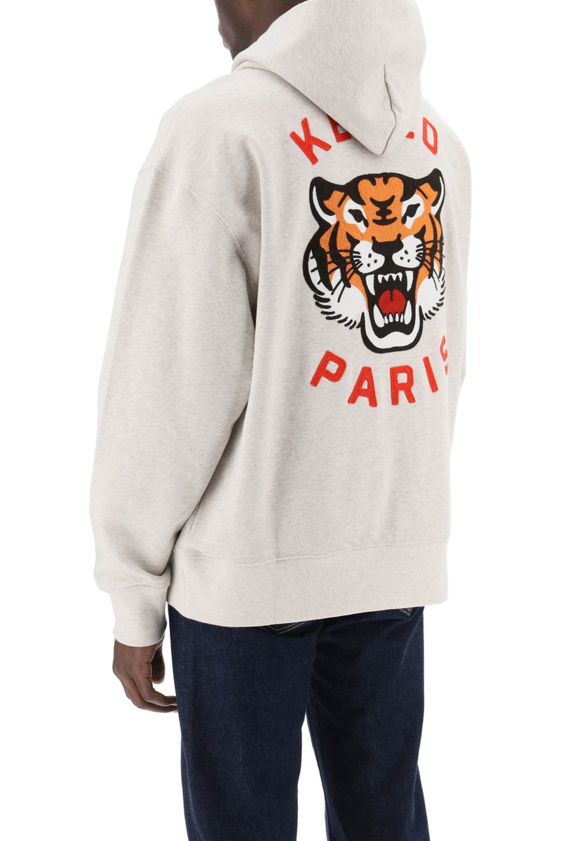 Kenzo Luky Tiger Hoodie Grey