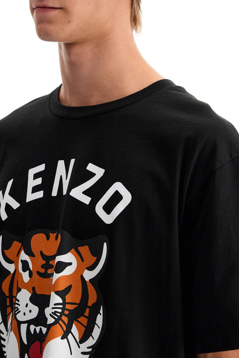 Kenzo Lucky Tiger Oversized T-Shirt Black