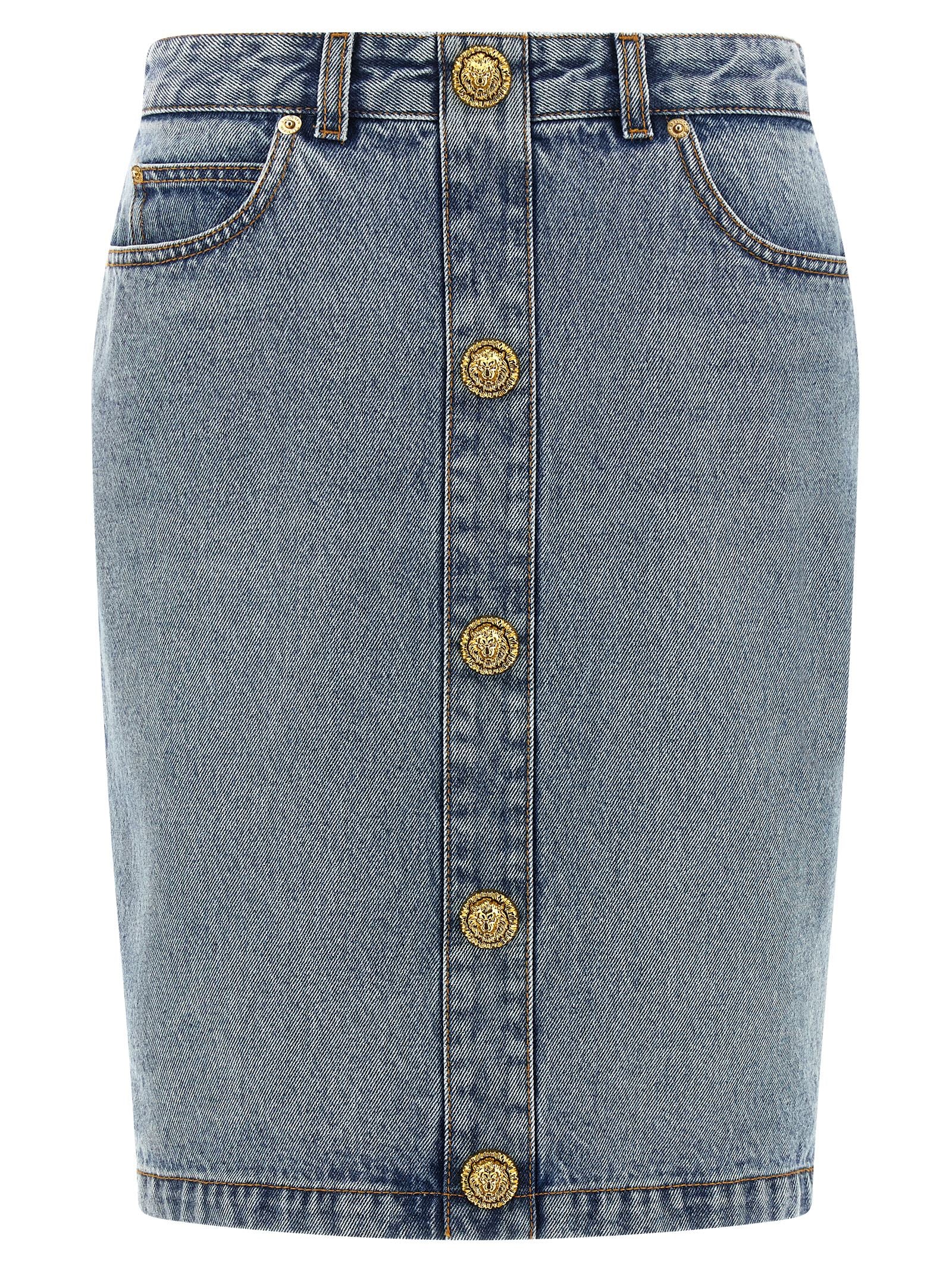 Balmain Denim Skirt