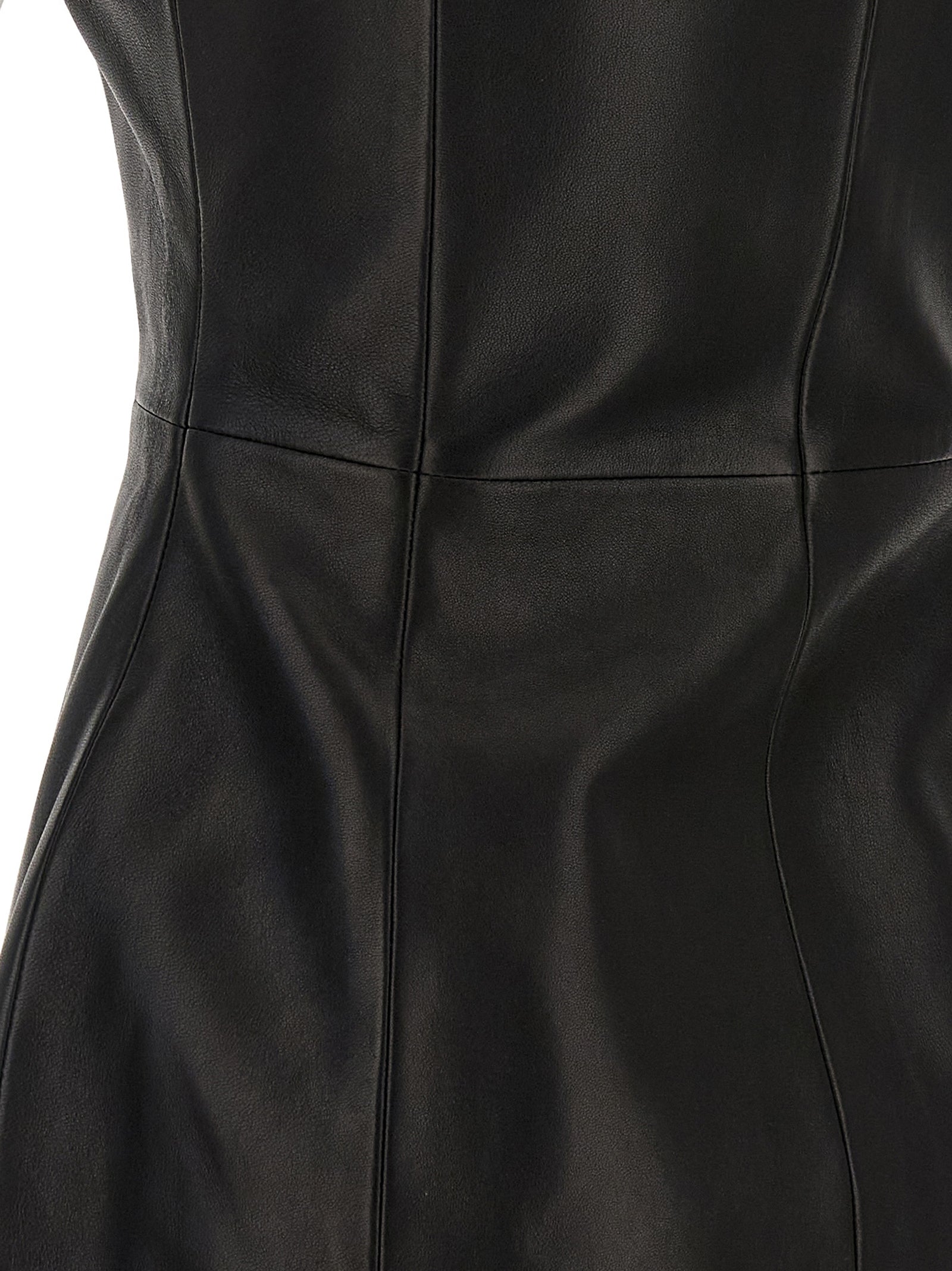 Balmain Maxi Zip Leather Dress