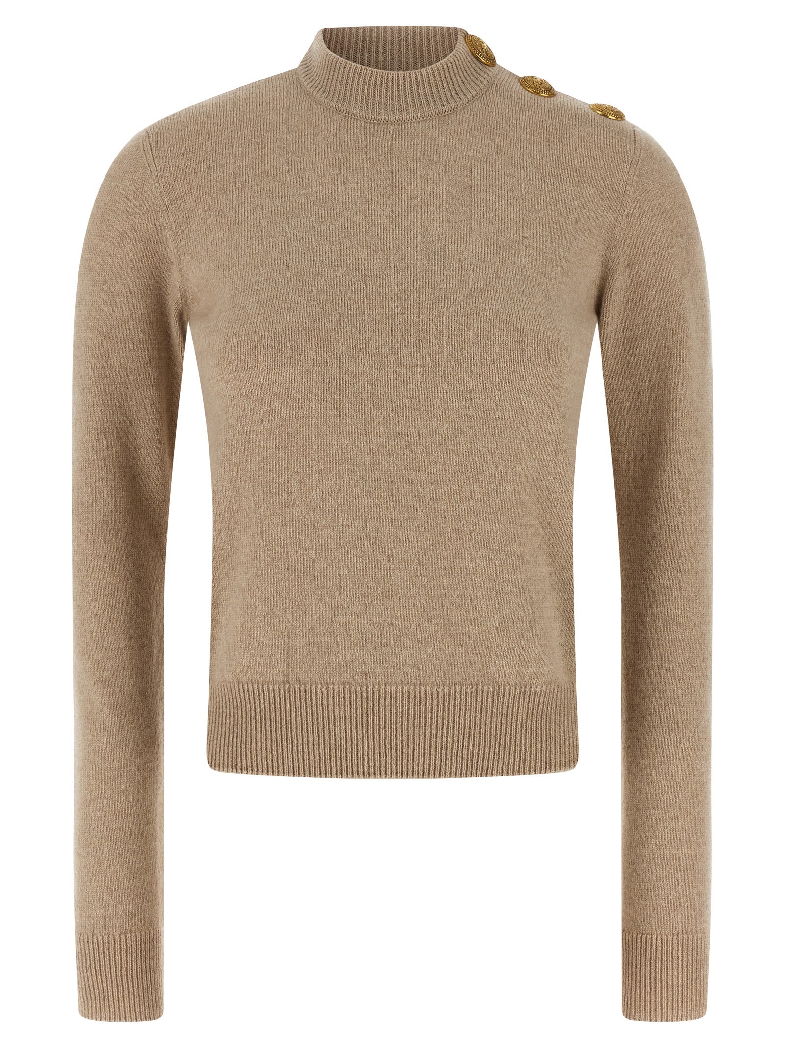 Balmain Eco-Cashmere Button Sweater
