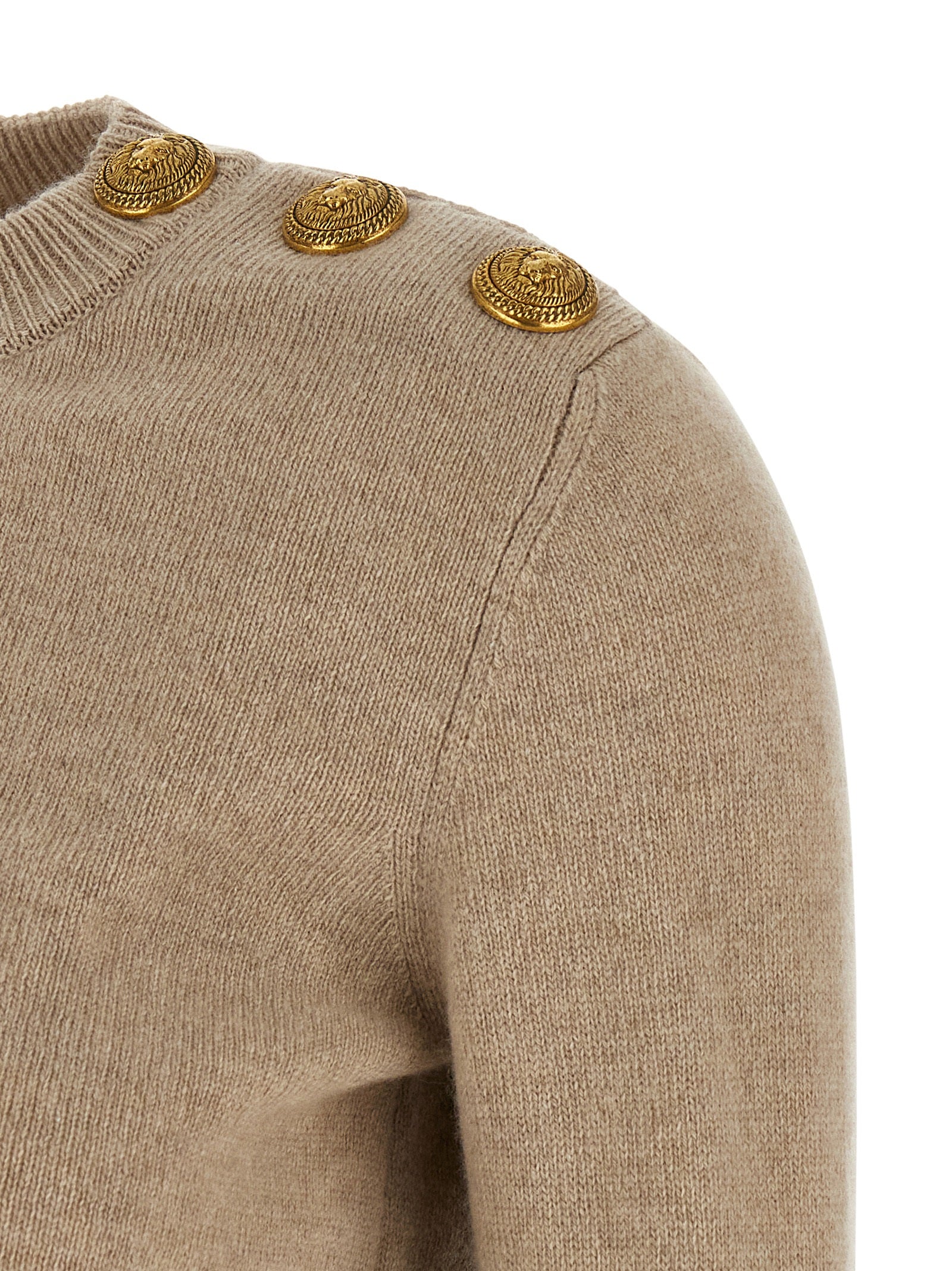 Balmain Eco-Cashmere Button Sweater